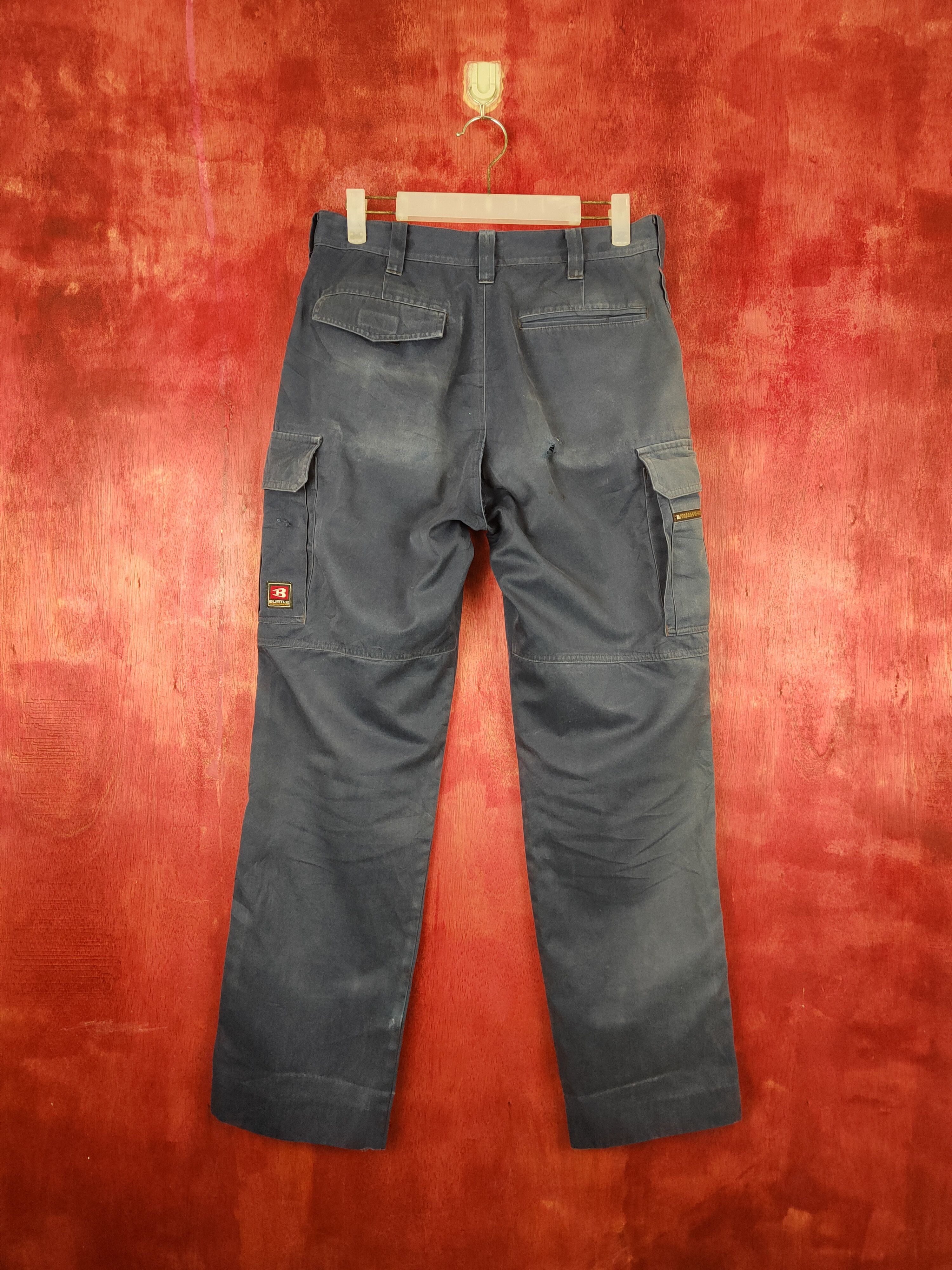 Japanese Brand × Vintage Burtle Dark Blue Multi Pocket Tactical Cargo Pants #S634 Size US 30 / EU 46 - 7 Thumbnail