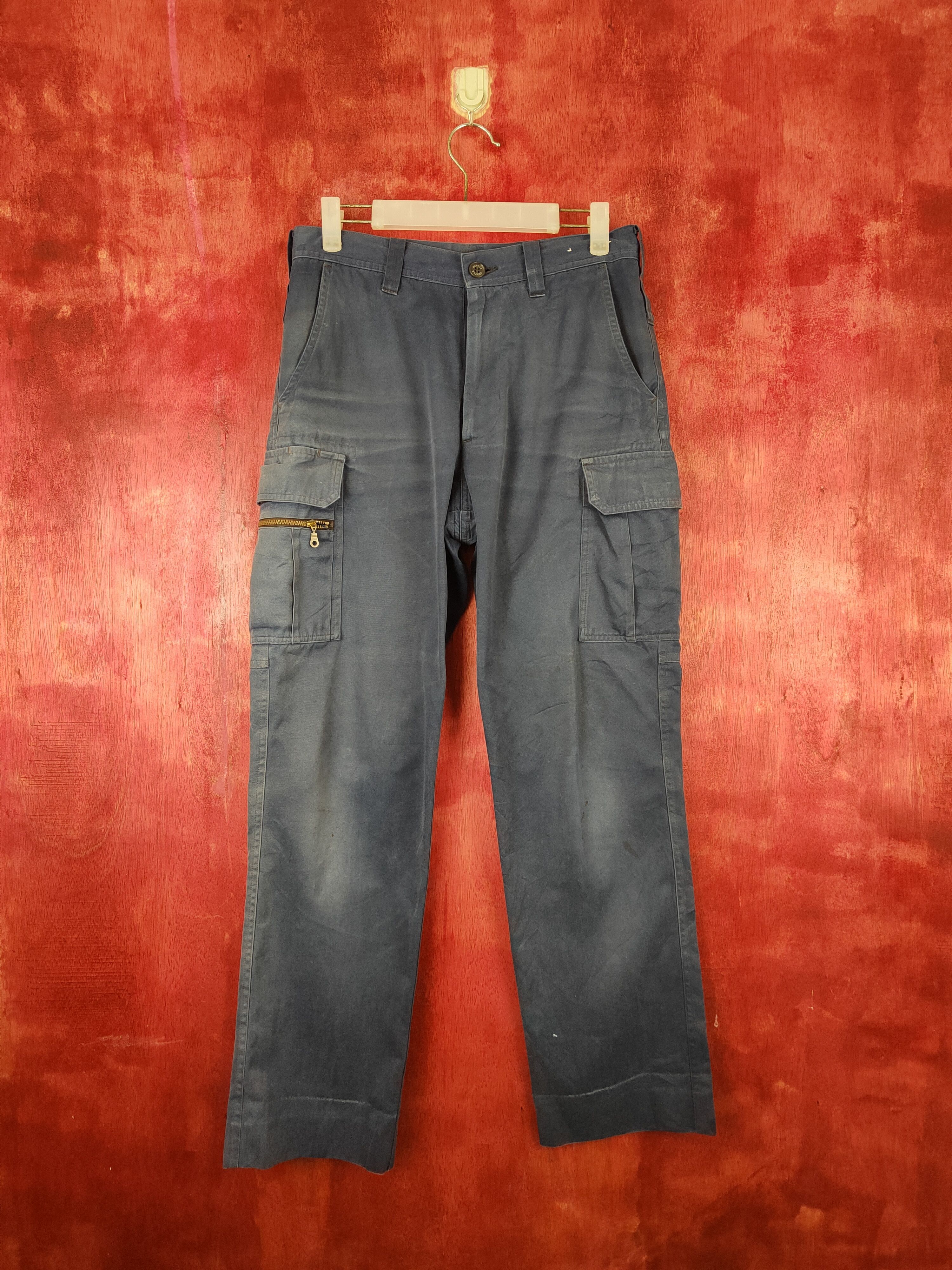 Japanese Brand × Vintage Burtle Dark Blue Multi Pocket Tactical Cargo Pants #S634 Size US 30 / EU 46 - 1 Thumbnail
