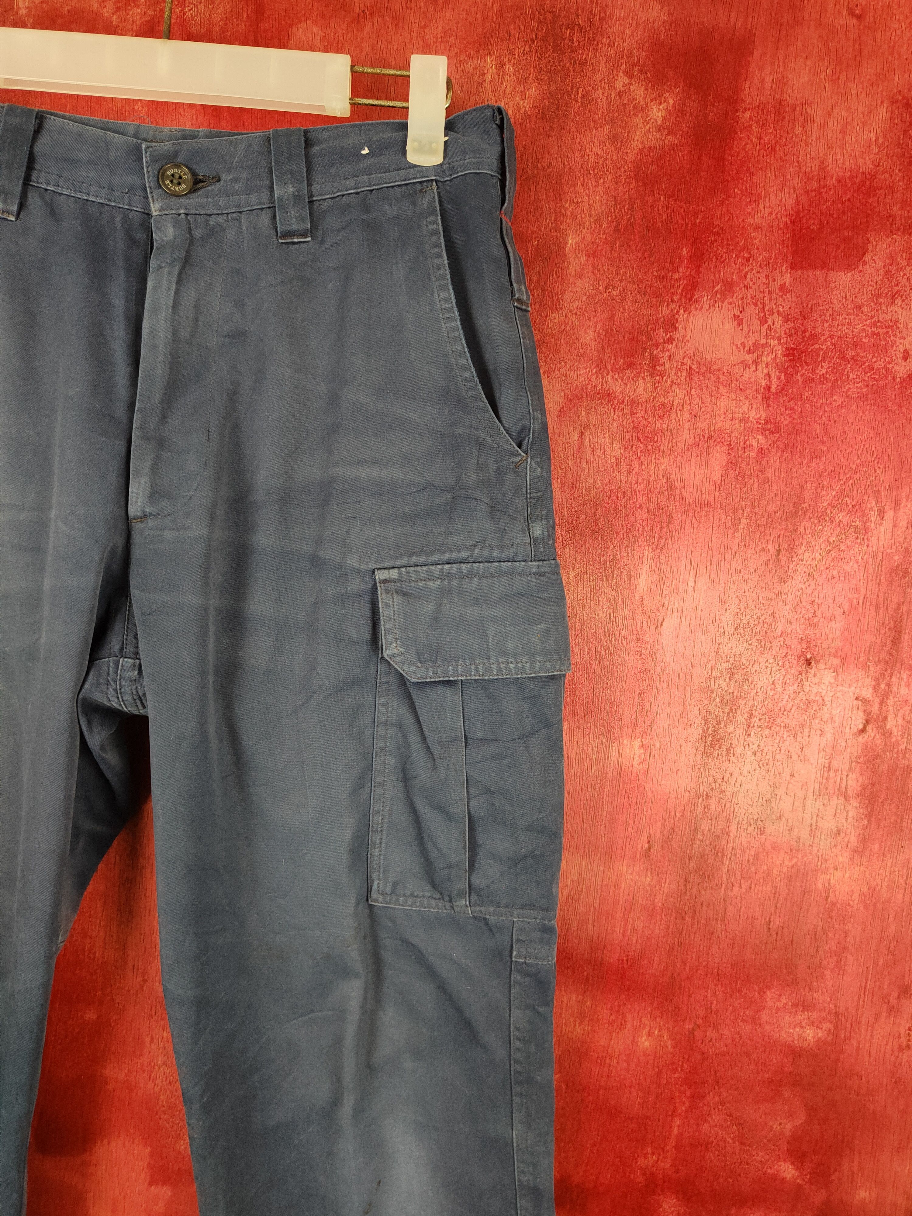 Japanese Brand × Vintage Burtle Dark Blue Multi Pocket Tactical Cargo Pants #S634 Size US 30 / EU 46 - 5 Thumbnail
