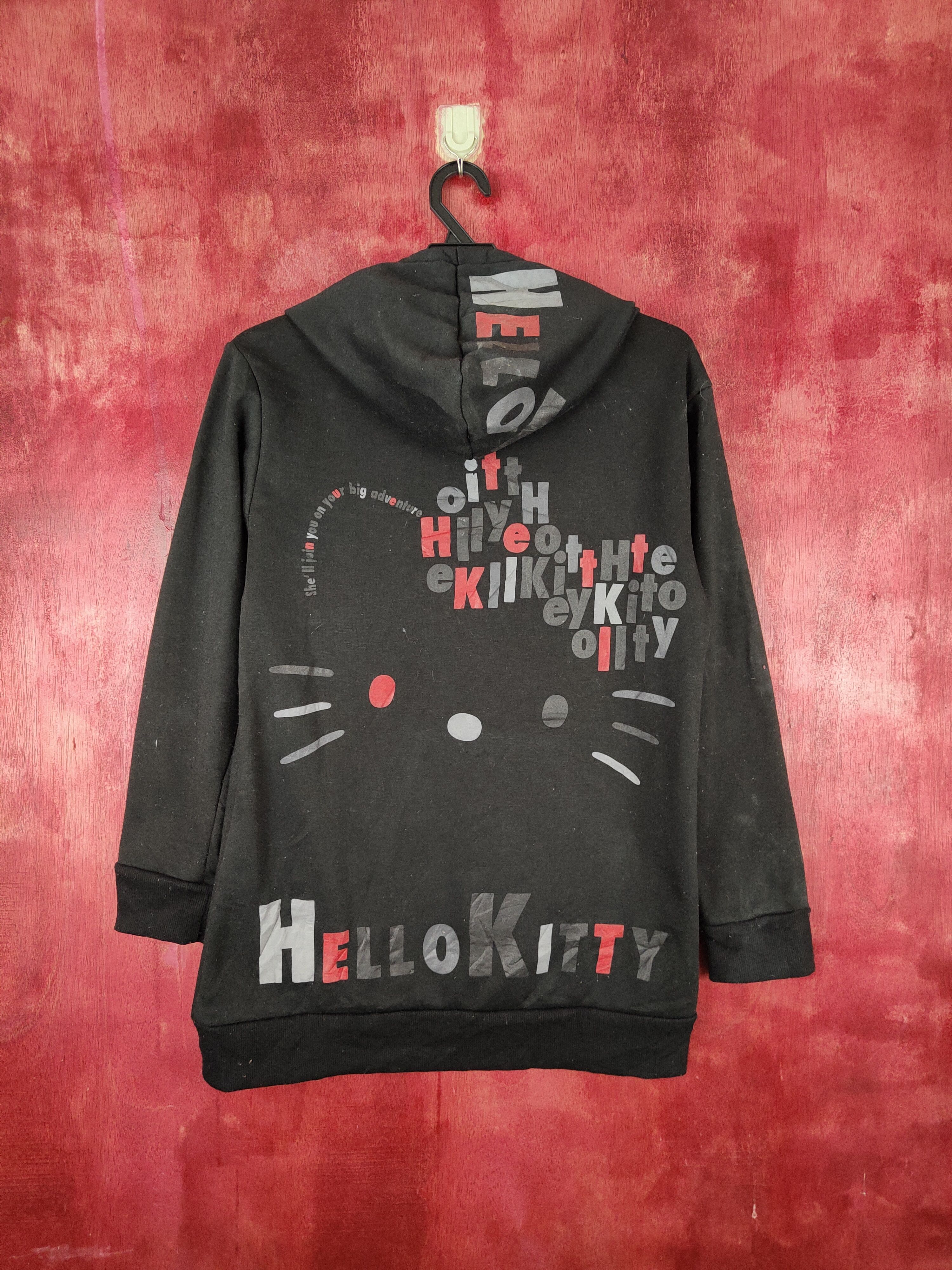 Cartoon Network Hello Kitty Black Hoodie Sweatshirt #S638 Size M / US 6-8 / IT 42-44 - 9 Thumbnail