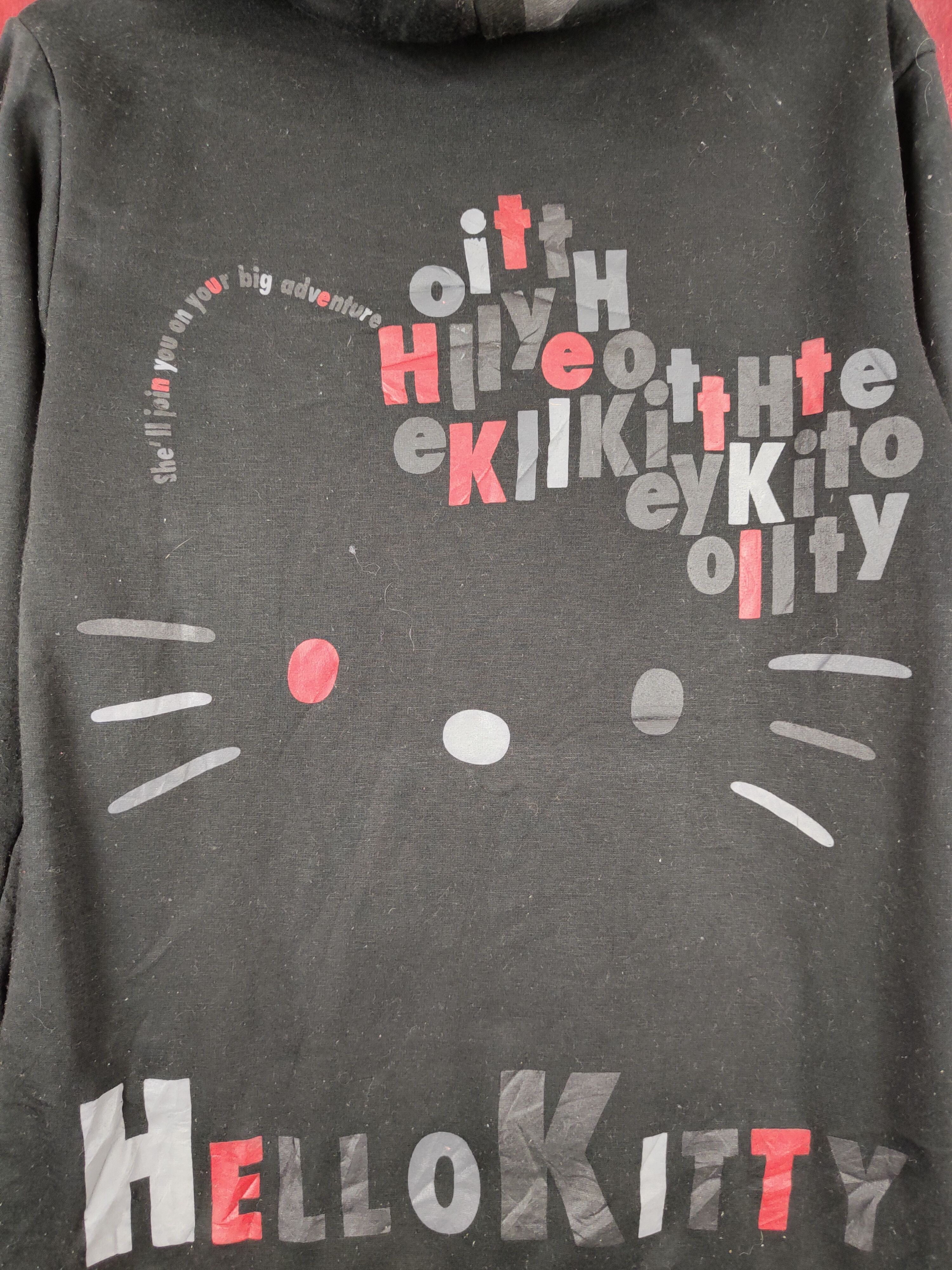 Cartoon Network Hello Kitty Black Hoodie Sweatshirt #S638 Size M / US 6-8 / IT 42-44 - 10 Thumbnail
