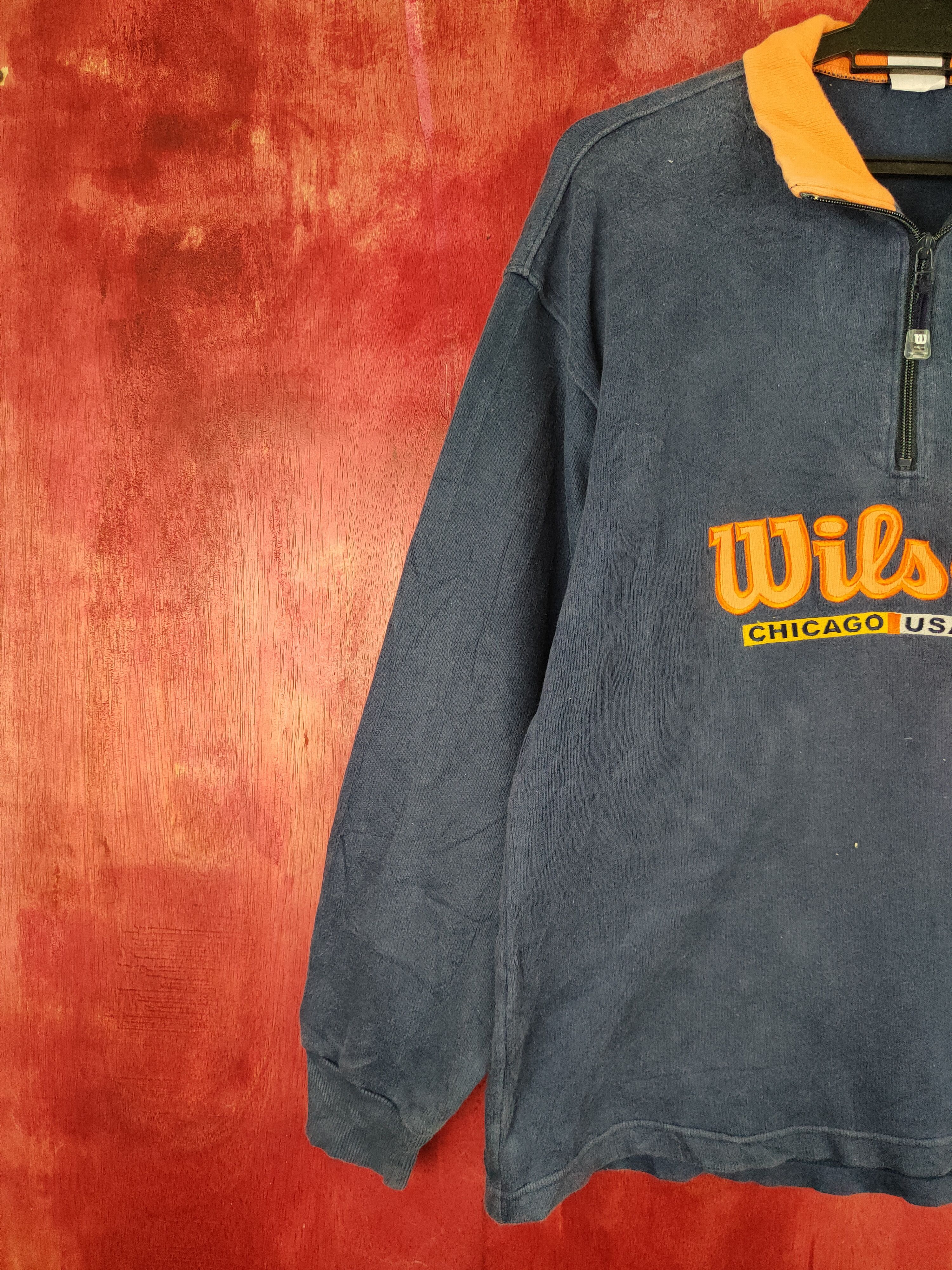Wilson Wilson vintage sweatshirt Dark Blue Long Sleeve #S641 Size US L / EU 52-54 / 3 - 4 Thumbnail