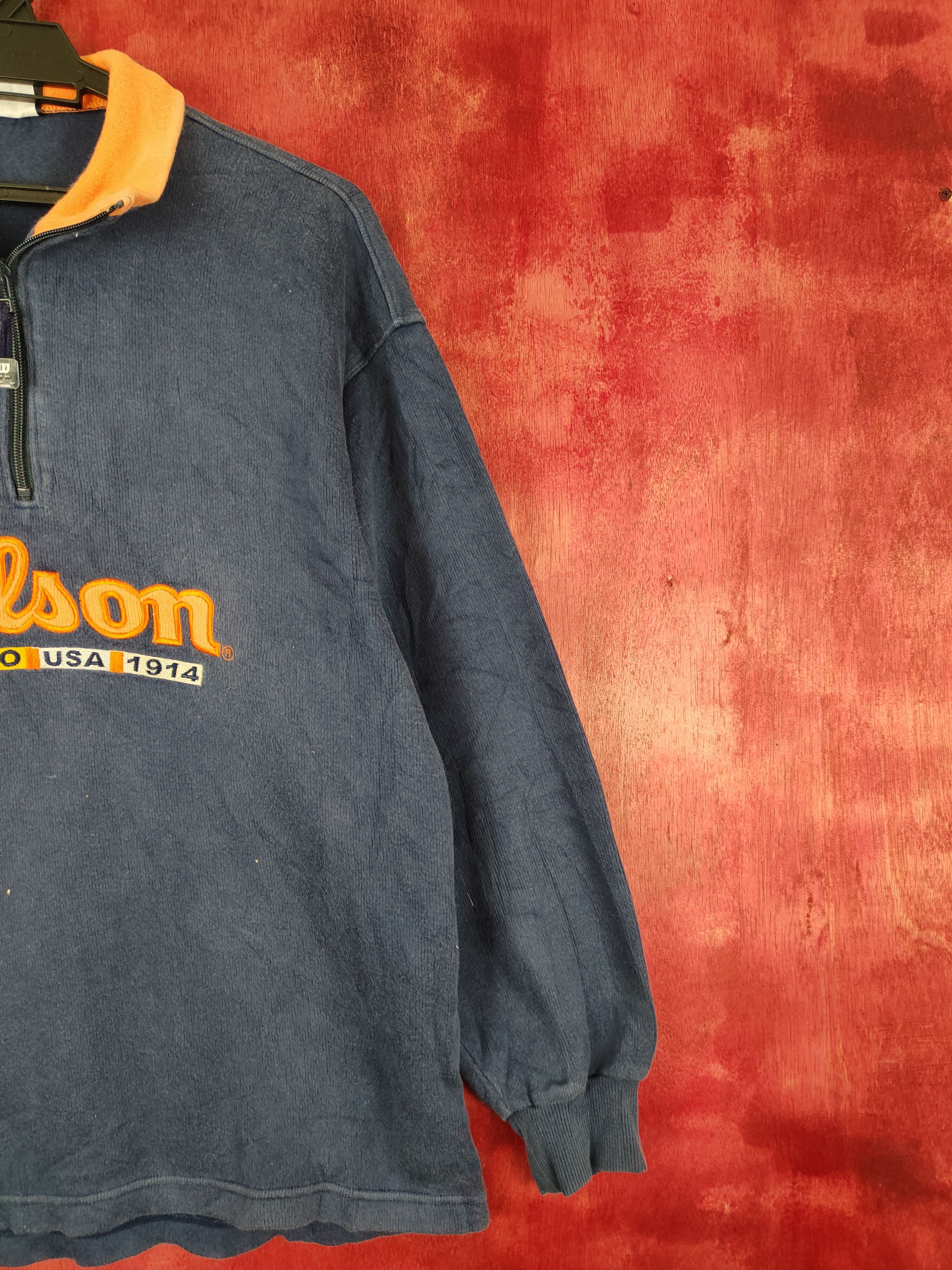 Wilson Wilson vintage sweatshirt Dark Blue Long Sleeve #S641 Size US L / EU 52-54 / 3 - 6 Thumbnail