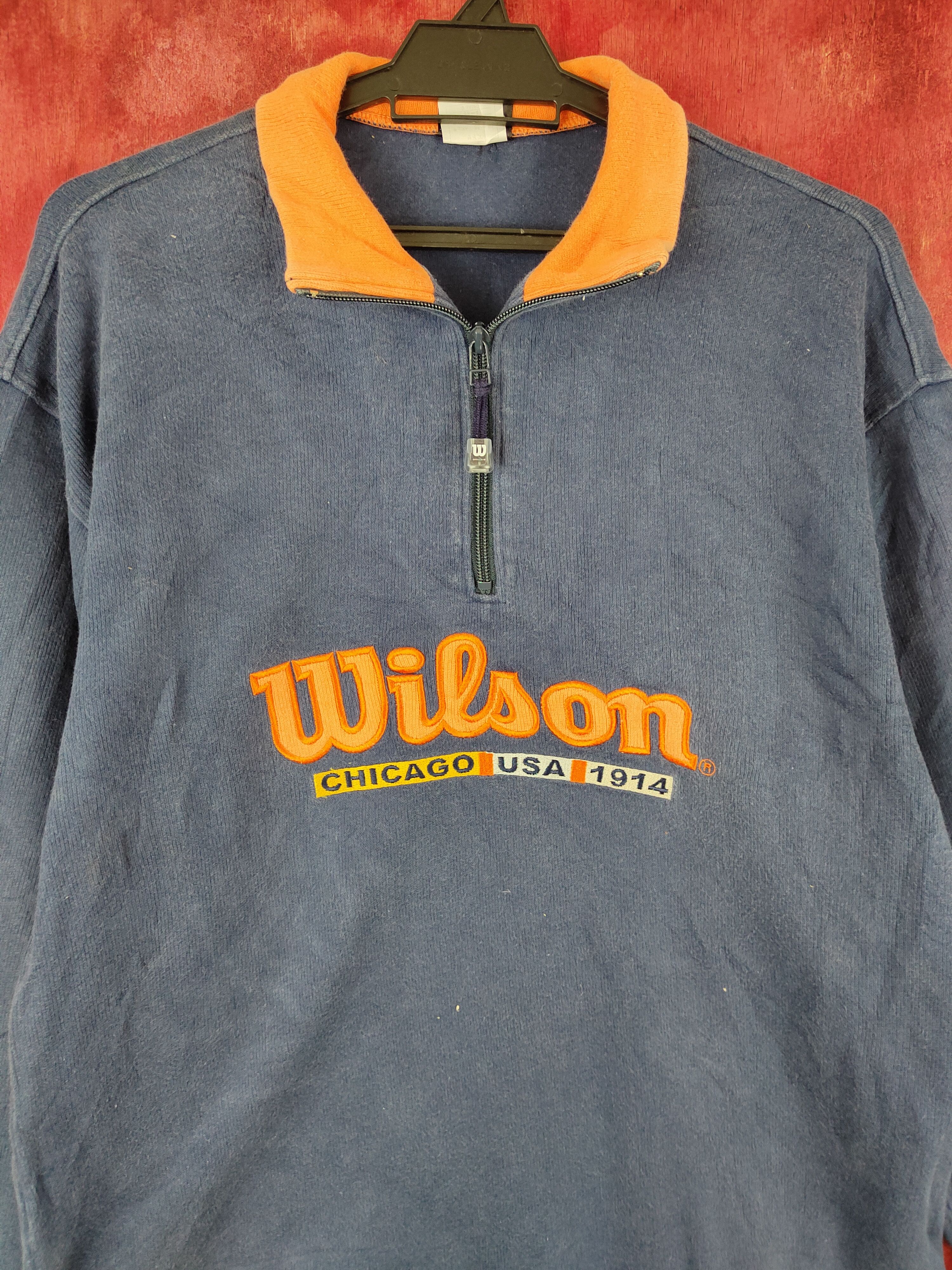 Wilson Wilson vintage sweatshirt Dark Blue Long Sleeve #S641 Size US L / EU 52-54 / 3 - 2 Thumbnail