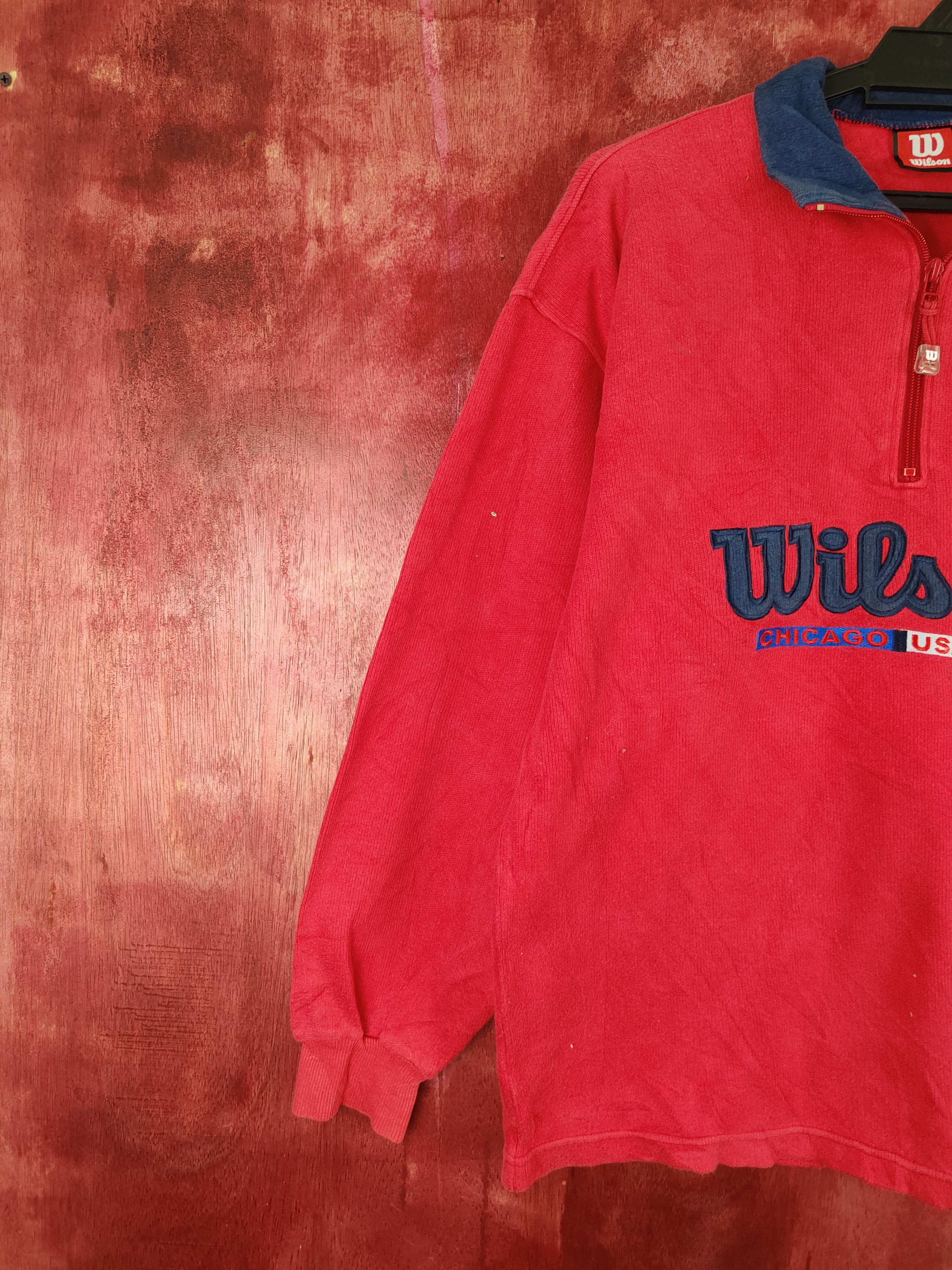 Wilson Wilson vintage sweatshirt Red Long Sleeve #S640 Size US L / EU 52-54 / 3 - 4 Thumbnail