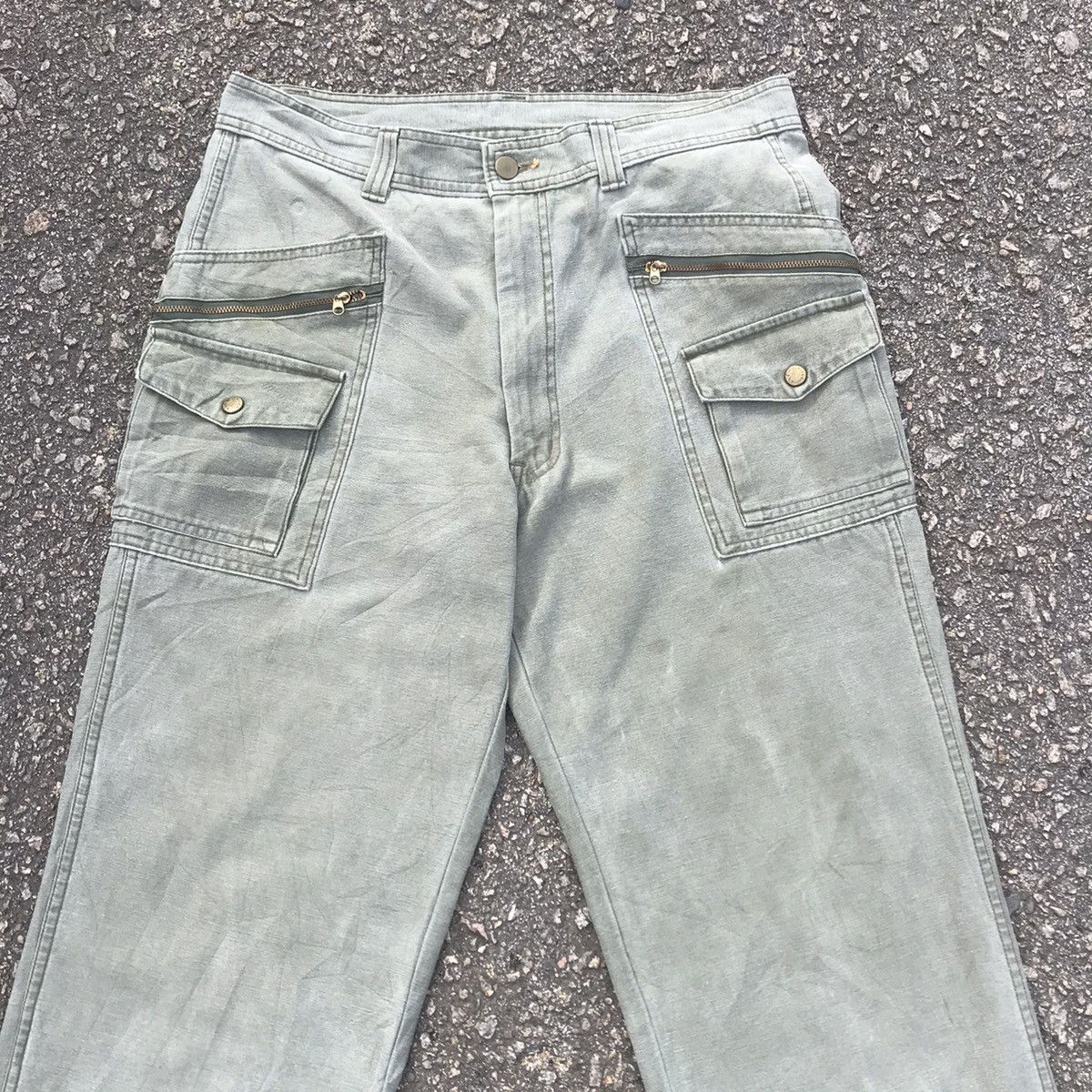 Japanese Brand Vintage EvenRiver Faded Tactical Workwear Cargo Pants Size US 32 / EU 48 - 2 Thumbnail