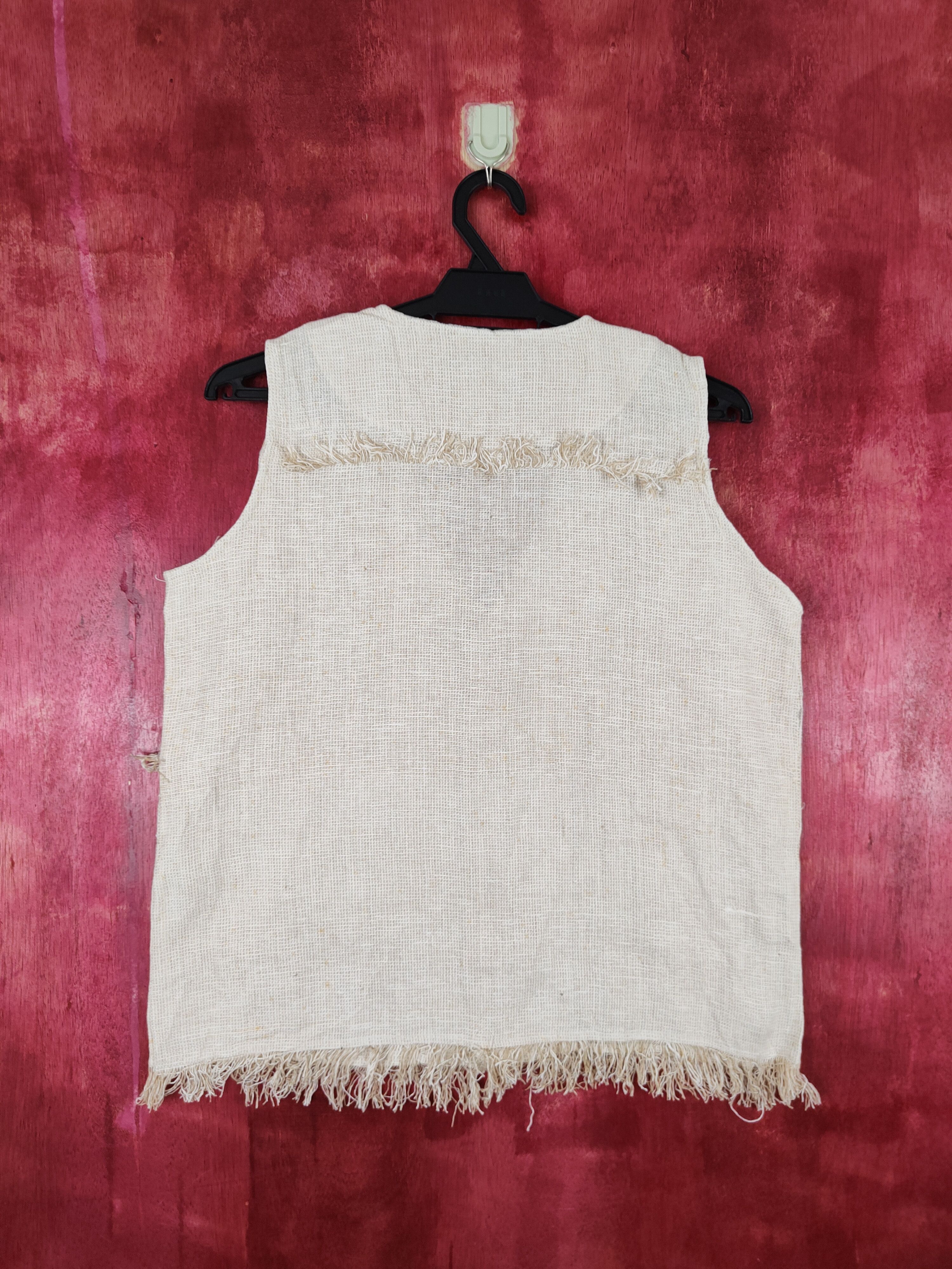 Japanese Brand × Vintage B.W.B Beige fur vintage knitwear Vest #S643 Size M / US 6-8 / IT 42-44 - 7 Thumbnail