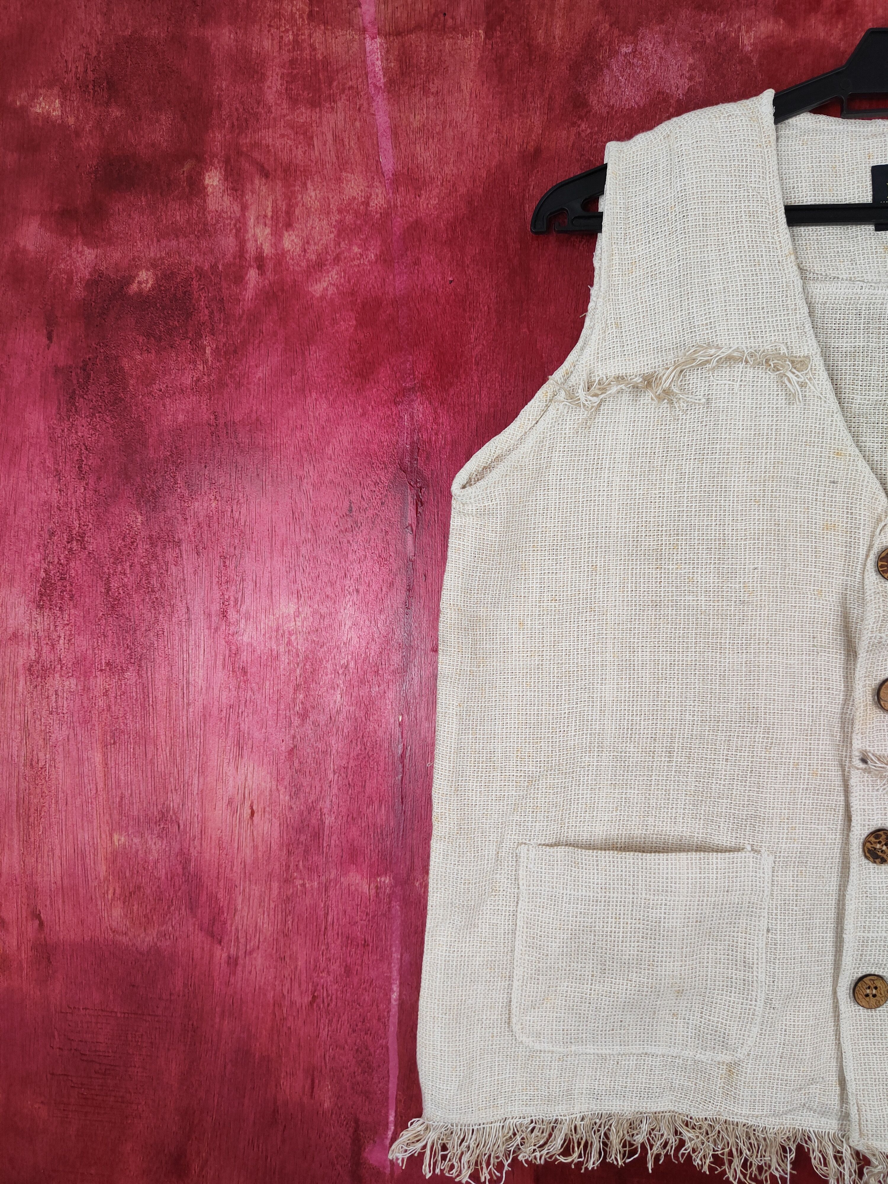 Japanese Brand × Vintage B.W.B Beige fur vintage knitwear Vest #S643 Size M / US 6-8 / IT 42-44 - 3 Thumbnail