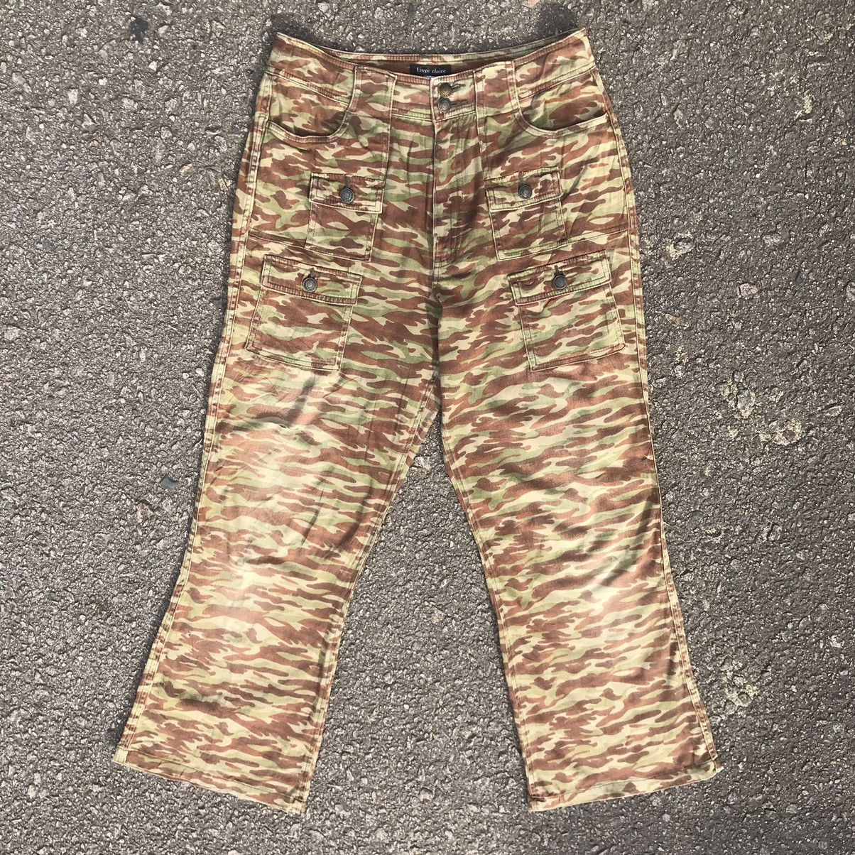 Japanese Brand Vintage Livre Claire Camo 8 Pocket Flare Bush Pants Size US 30 / EU 46 - 1 Thumbnail