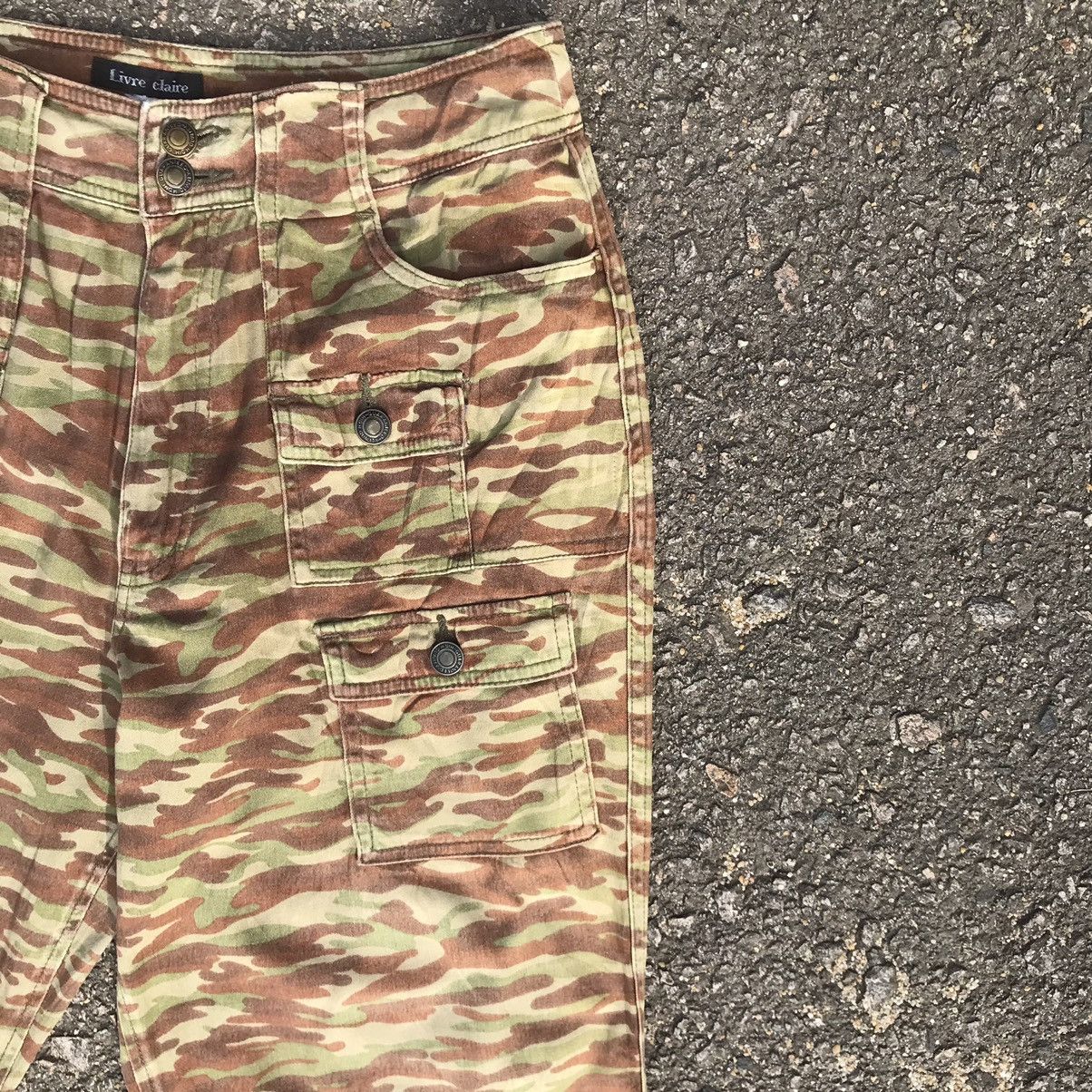 Japanese Brand Vintage Livre Claire Camo 8 Pocket Flare Bush Pants Size US 30 / EU 46 - 4 Thumbnail