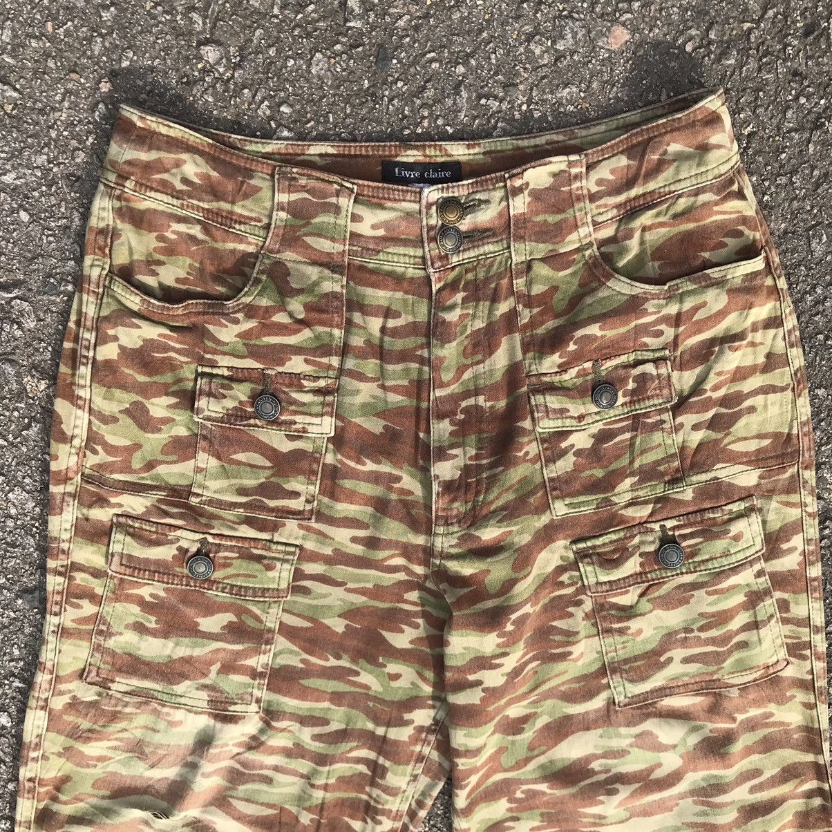 Japanese Brand Vintage Livre Claire Camo 8 Pocket Flare Bush Pants Size US 30 / EU 46 - 2 Thumbnail