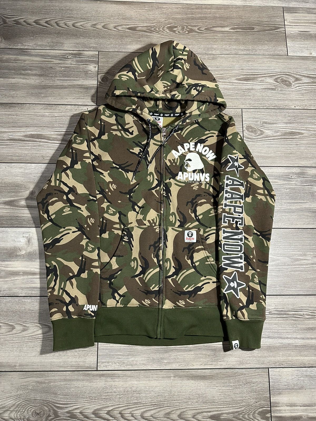 Aape AAPE Camo Zip Hoodie | Grailed