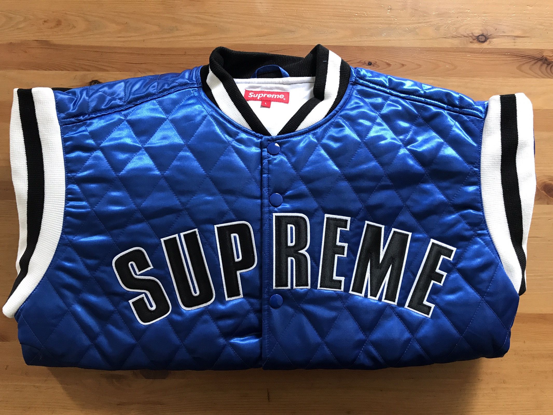 Supreme blue bomber jacket outlet
