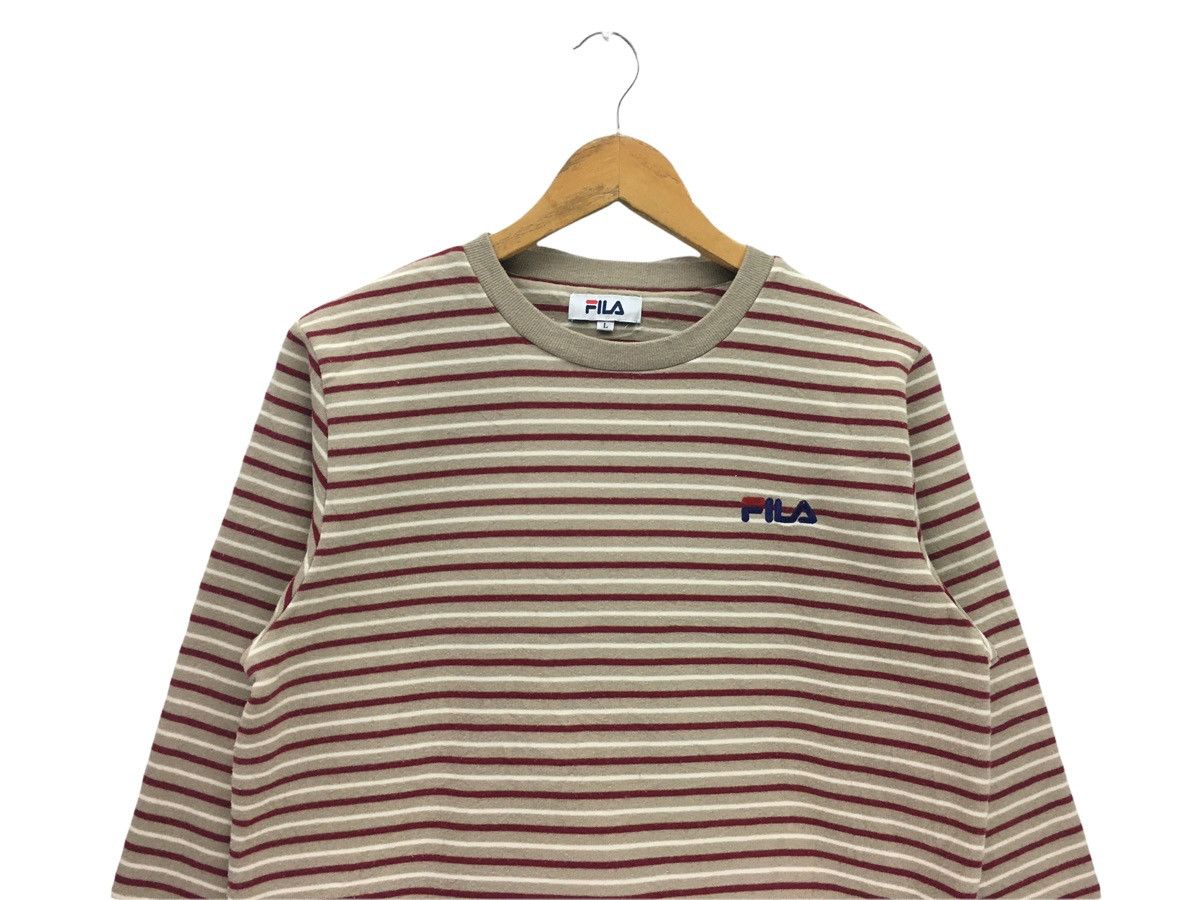 Vintage Fila Small logo Stripes Sweatshirt