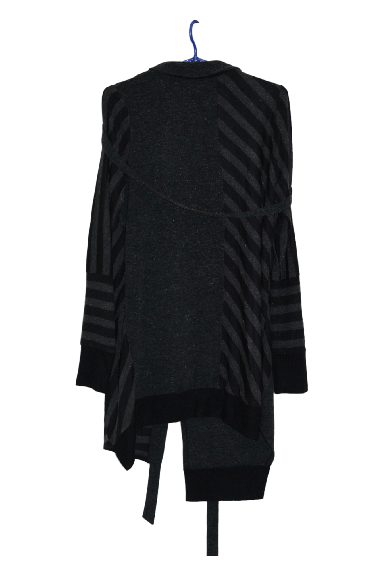Japanese Brand BNX by Avista Inc Striped Knitted Asymmetrical Cardigan Size L / US 10 / IT 46 - 5 Thumbnail