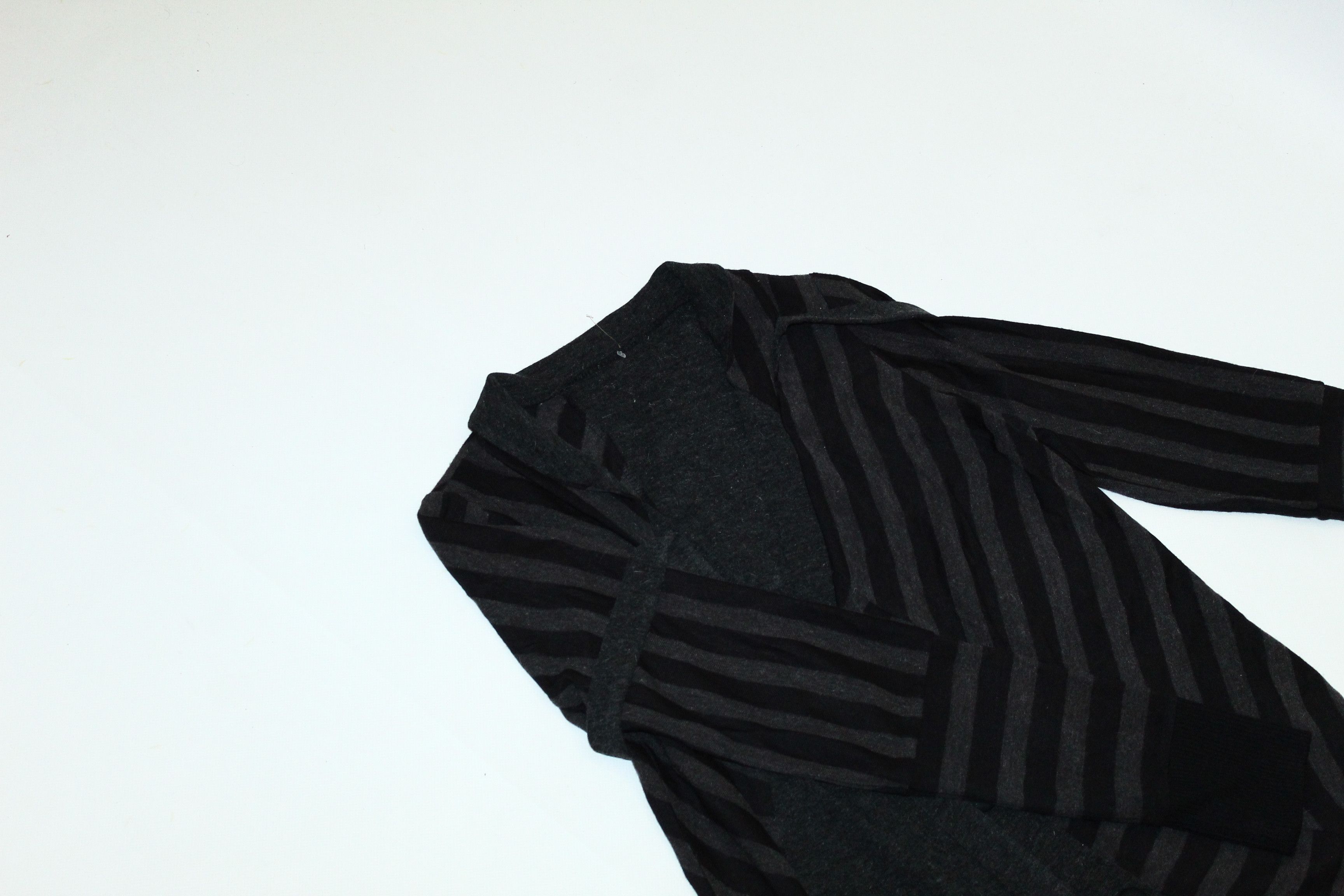 Japanese Brand BNX by Avista Inc Striped Knitted Asymmetrical Cardigan Size L / US 10 / IT 46 - 6 Thumbnail