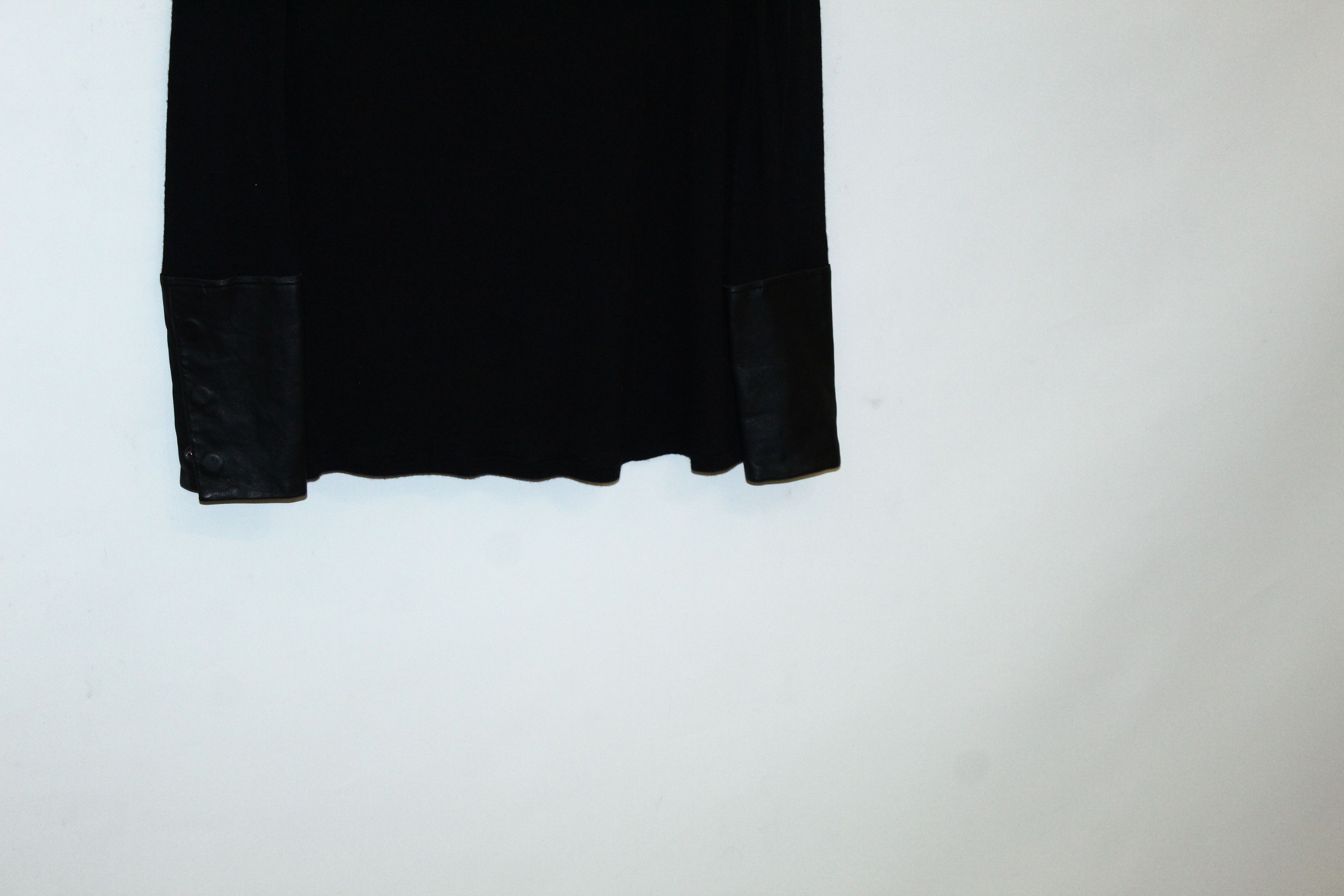 Helmut Lang Helmut Lang "Angora Cozy" Sweater Mute Black Leather Trim Size XS / US 0-2 / IT 36-38 - 13 Thumbnail