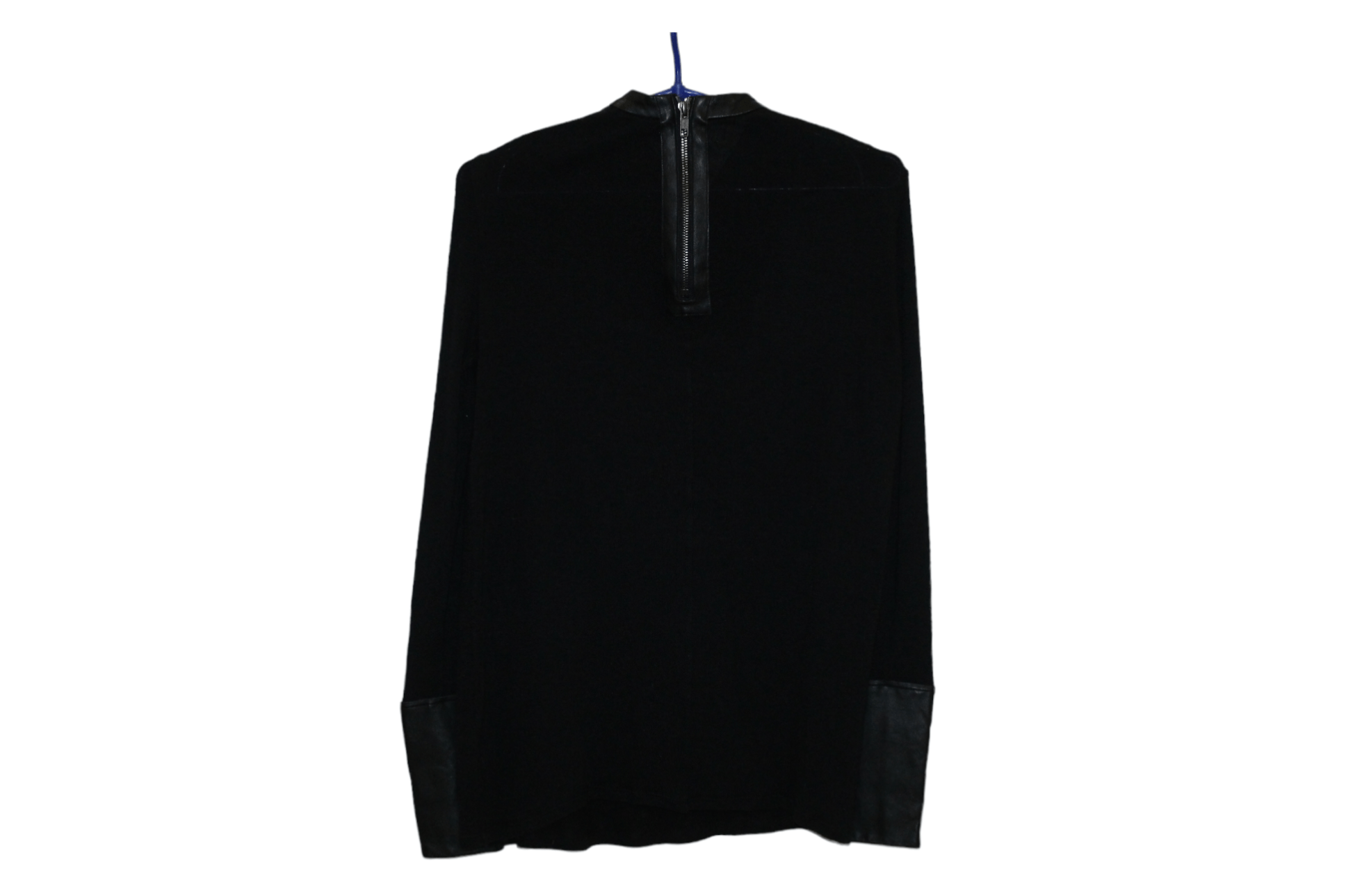 Helmut Lang Helmut Lang "Angora Cozy" Sweater Mute Black Leather Trim Size XS / US 0-2 / IT 36-38 - 5 Thumbnail