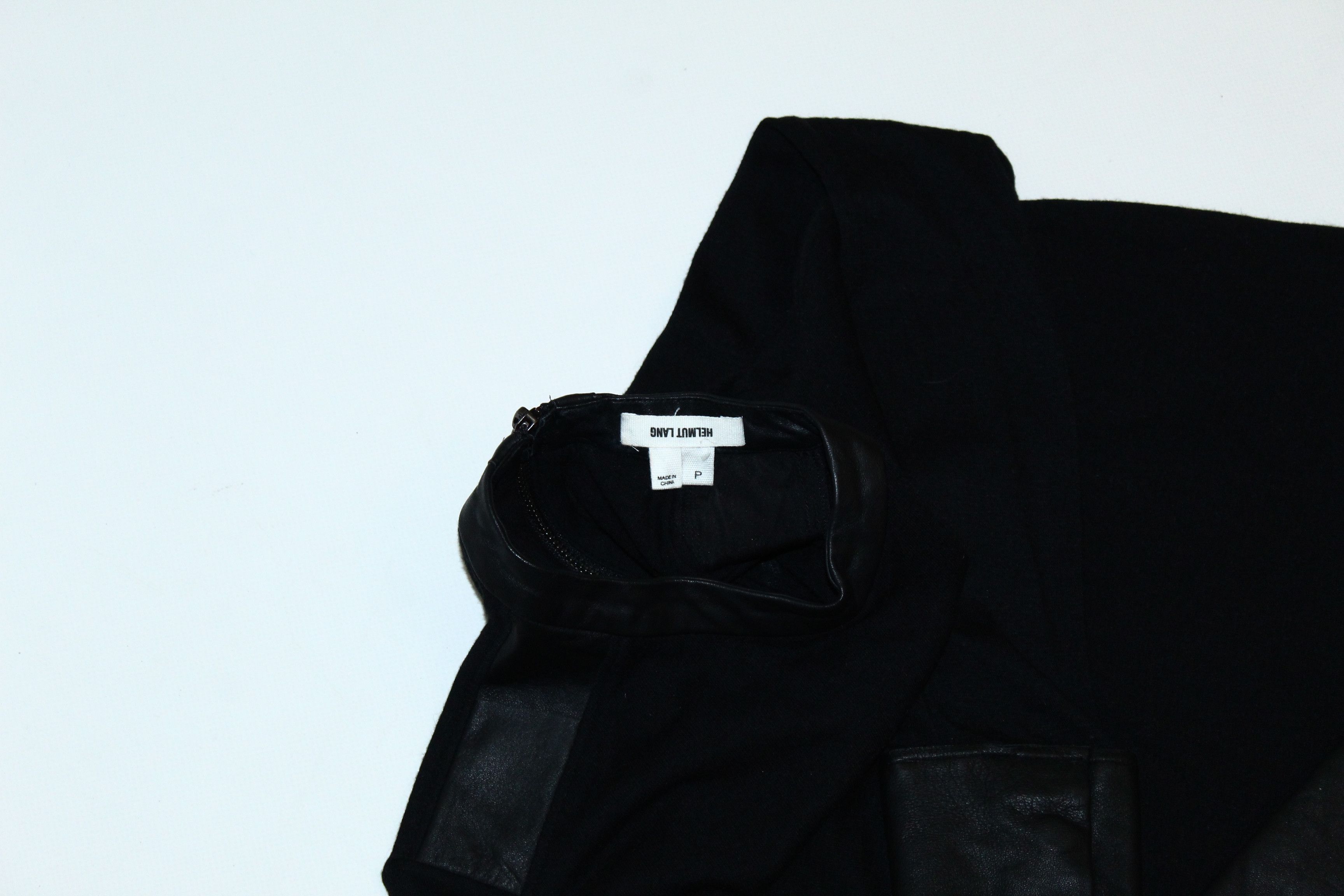 Helmut Lang Helmut Lang "Angora Cozy" Sweater Mute Black Leather Trim Size XS / US 0-2 / IT 36-38 - 3 Thumbnail