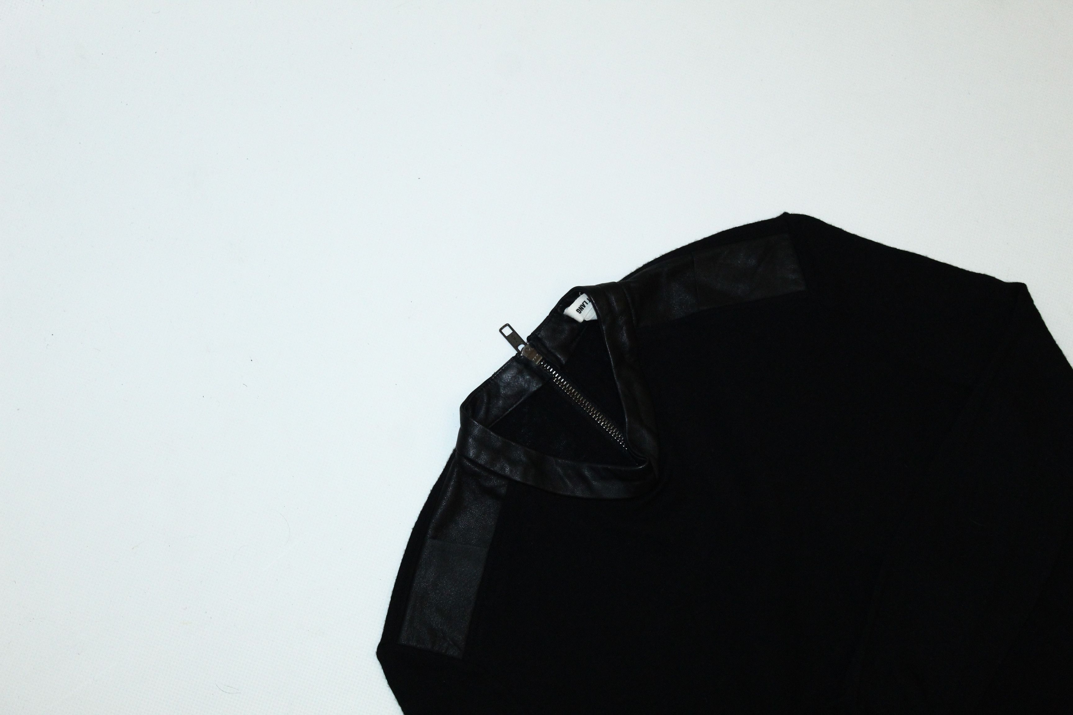 Helmut Lang Helmut Lang "Angora Cozy" Sweater Mute Black Leather Trim Size XS / US 0-2 / IT 36-38 - 11 Thumbnail