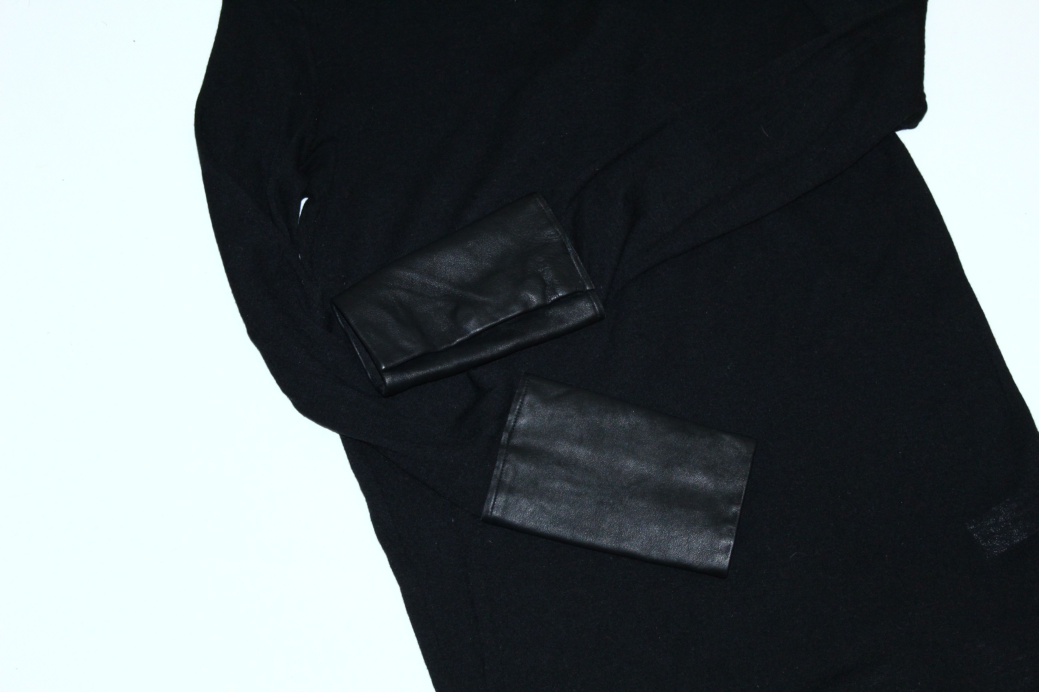 Helmut Lang Helmut Lang "Angora Cozy" Sweater Mute Black Leather Trim Size XS / US 0-2 / IT 36-38 - 10 Thumbnail