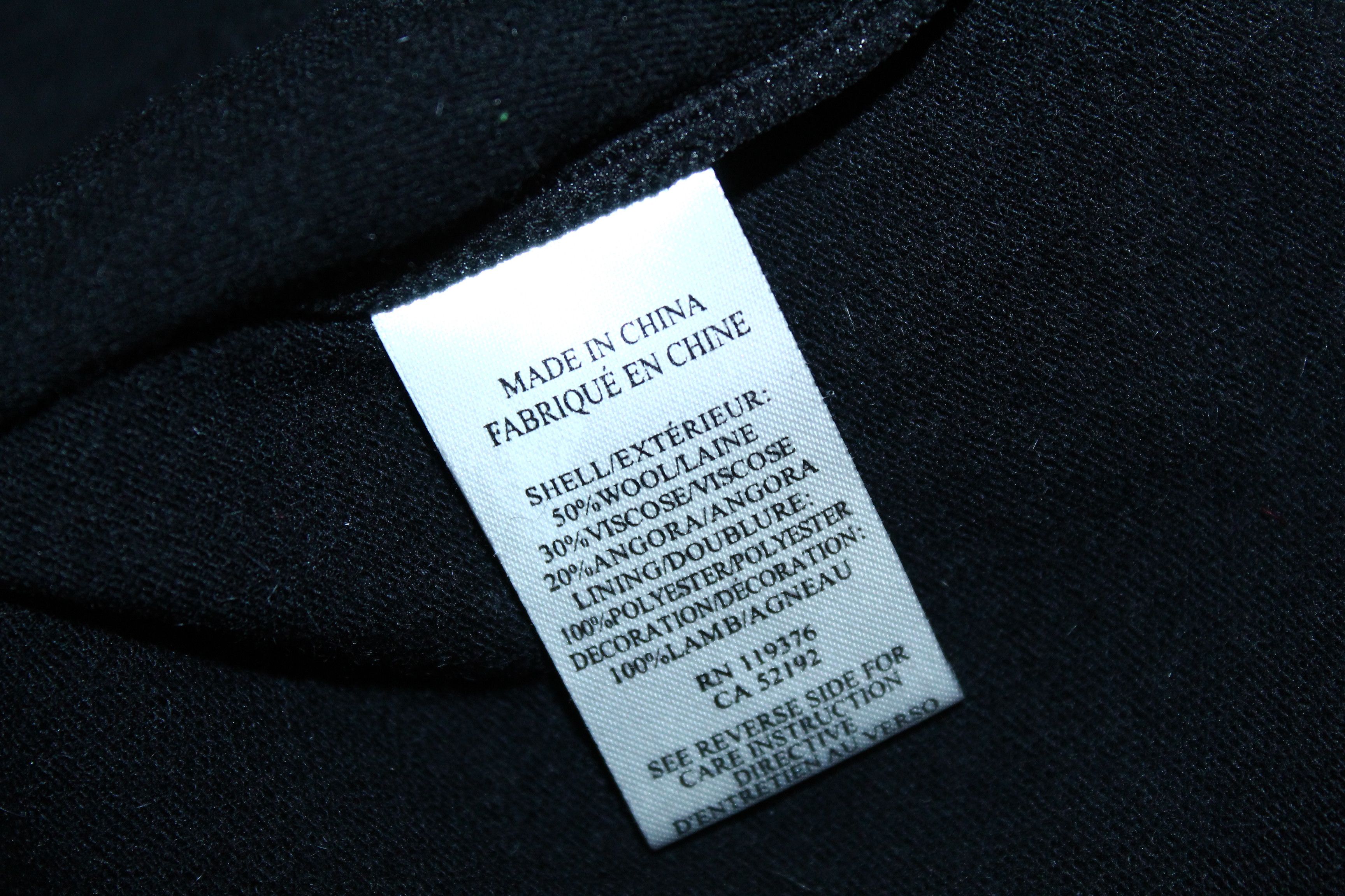 Helmut Lang Helmut Lang "Angora Cozy" Sweater Mute Black Leather Trim Size XS / US 0-2 / IT 36-38 - 6 Thumbnail