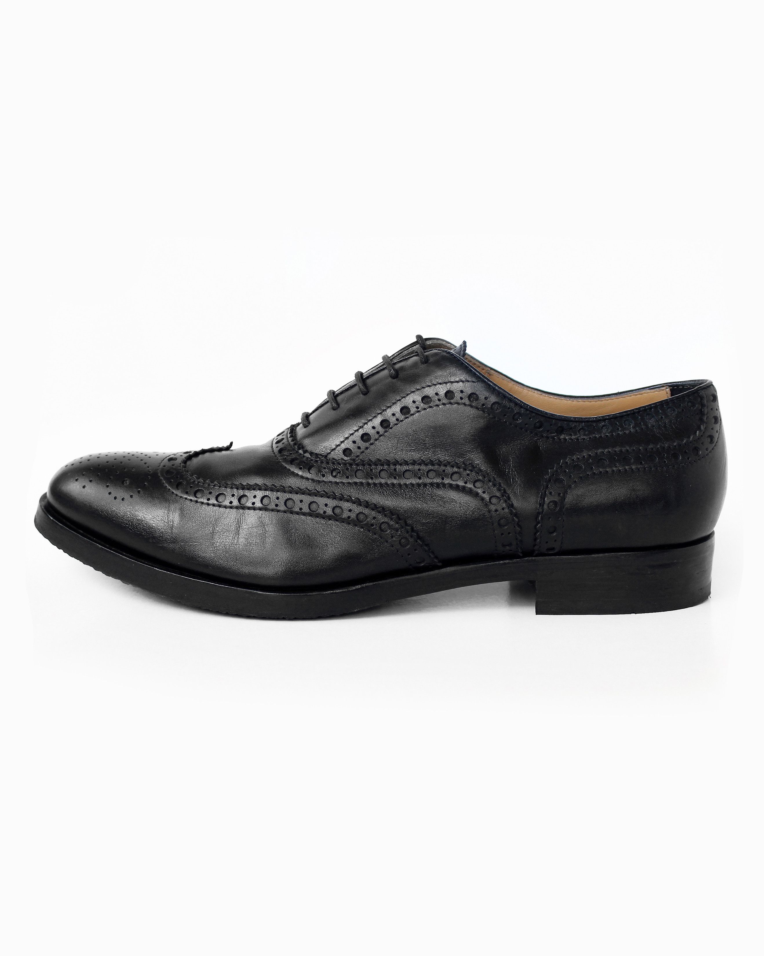 image of Doucals x Italian Designers Doucal's Brogues Derby Shoes Oxford Designer Casual Black (Size 9)