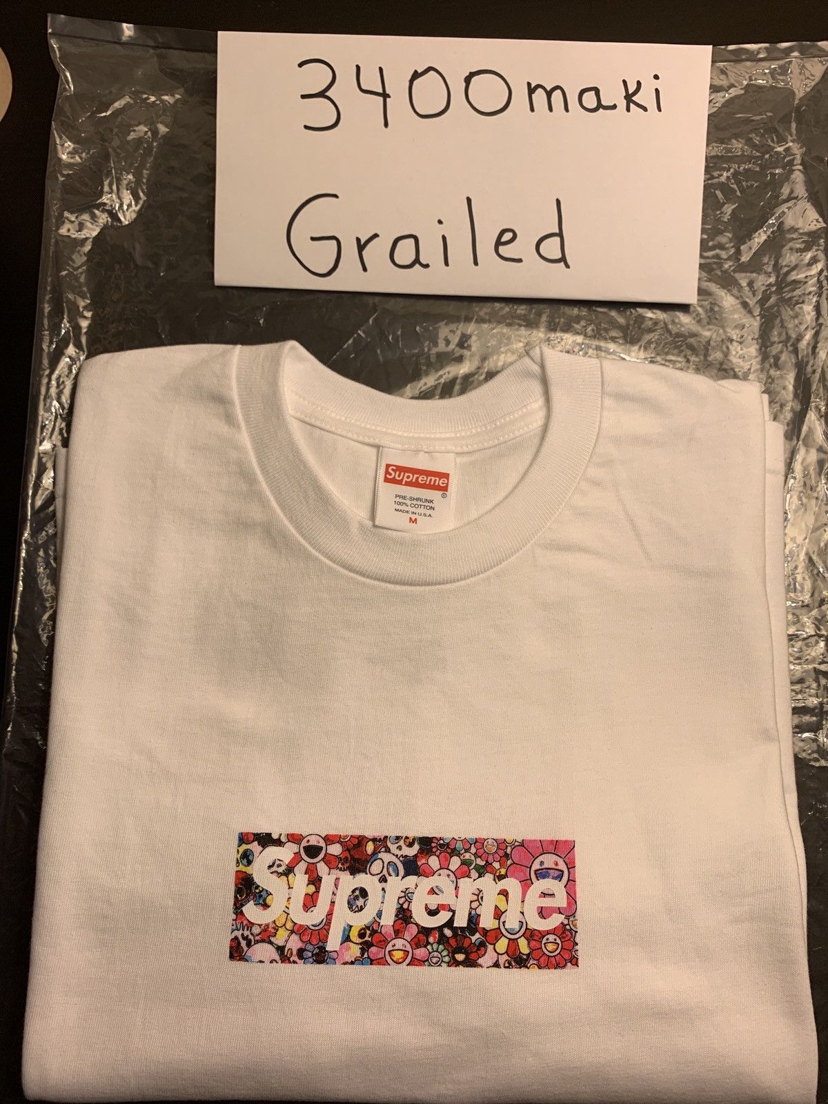 My Supreme x Takashi Murakami collab tee came in the mail today! Copped  manually too. : r/Supreme