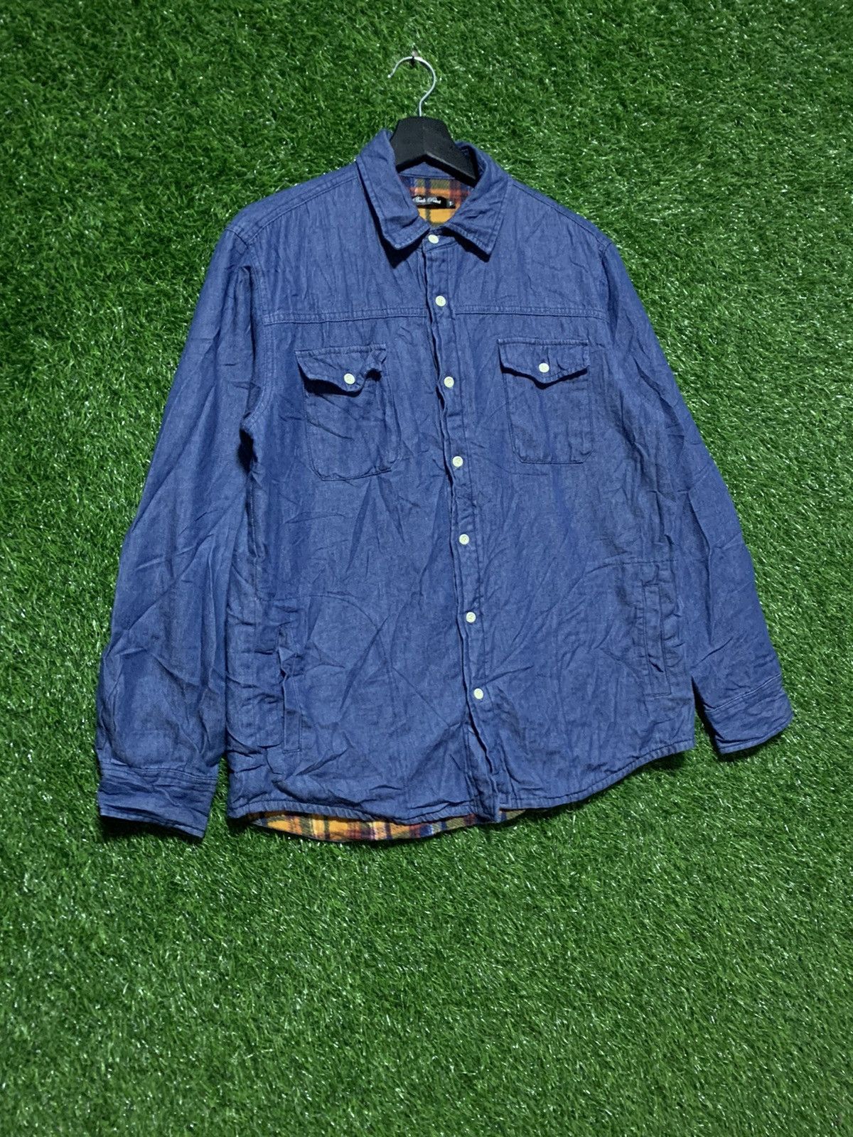 Other Back Point Denim Flanell Lining Shirt Size US L / EU 52-54 / 3 - 3 Thumbnail