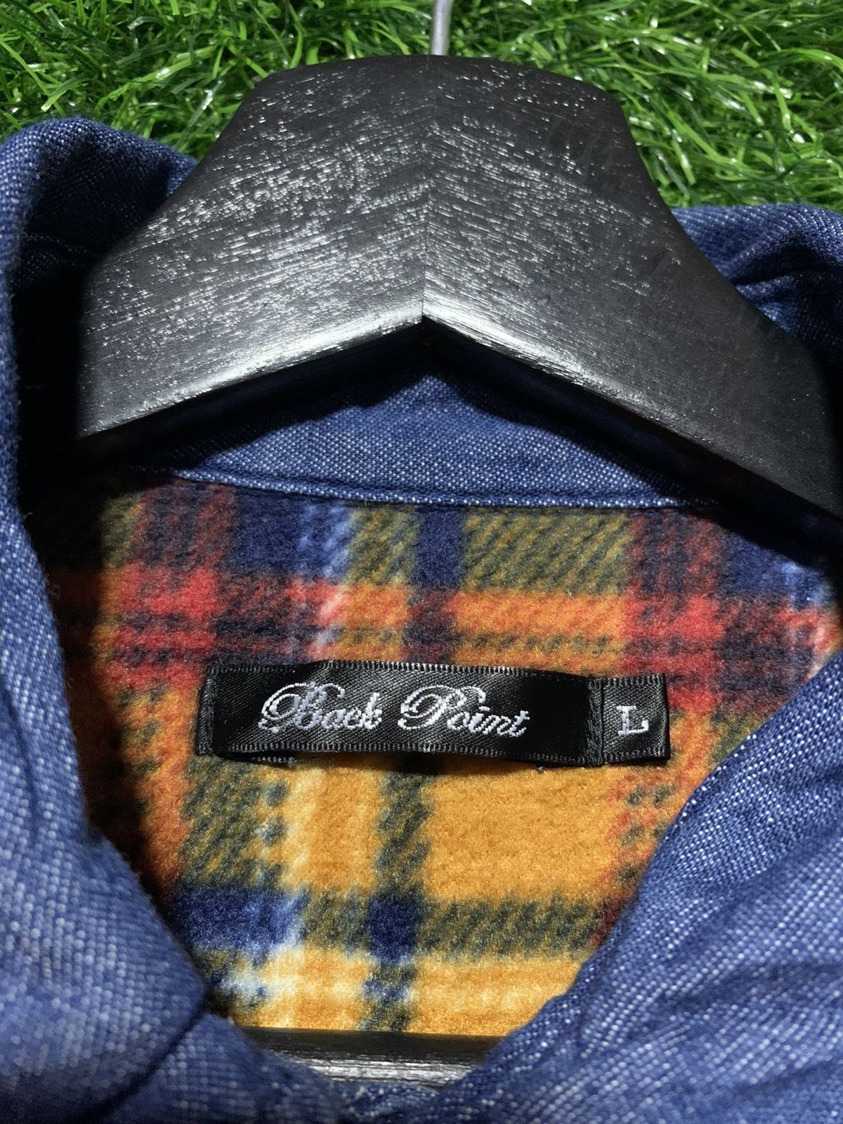 Other Back Point Denim Flanell Lining Shirt Size US L / EU 52-54 / 3 - 6 Thumbnail