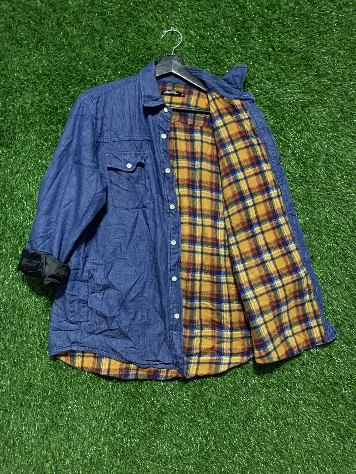 Other Back Point Denim Flanell Lining Shirt Size US L / EU 52-54 / 3 - 9 Thumbnail