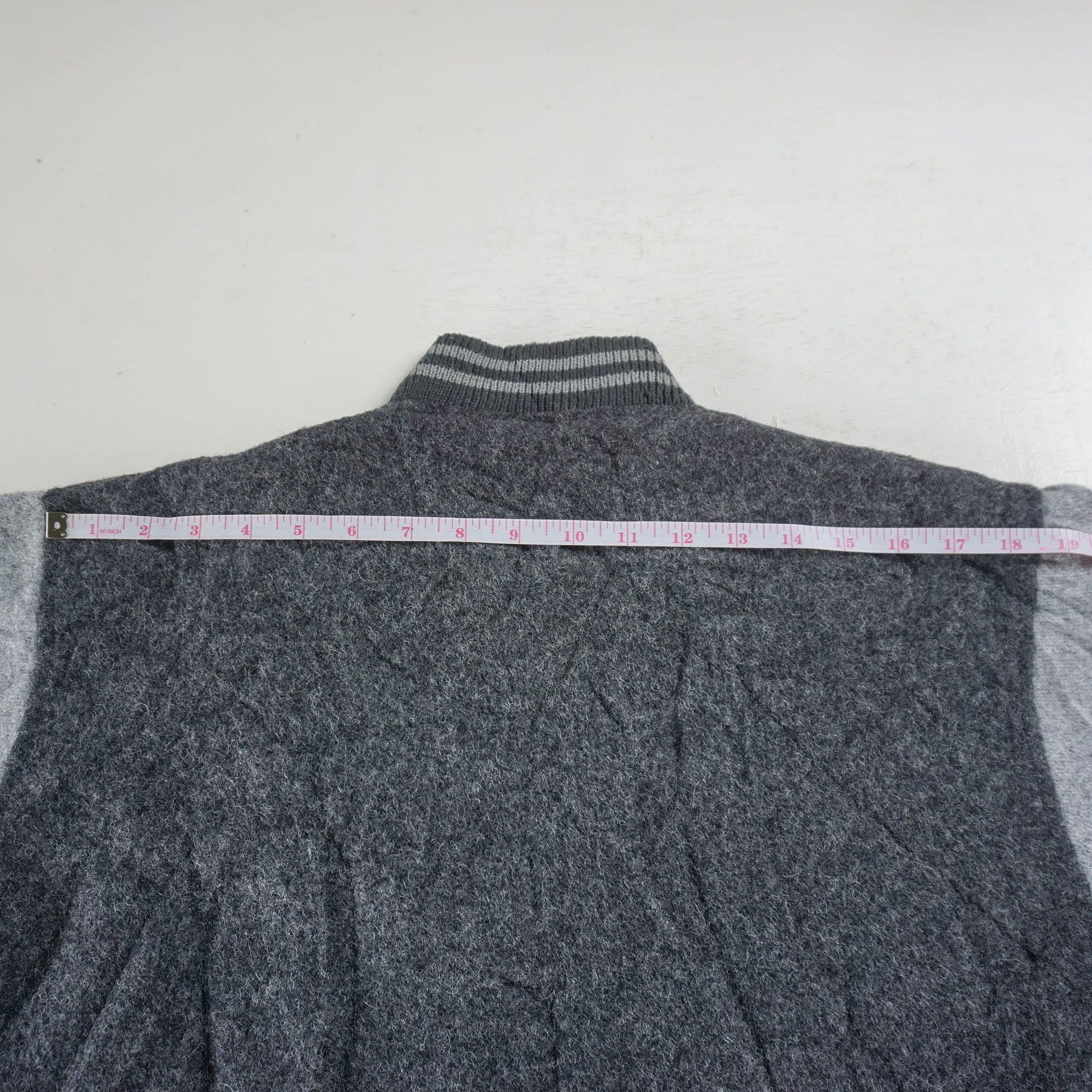 Japanese Brand Dark & Light Grey Varsity Jacket Size US M / EU 48-50 / 2 - 10 Thumbnail