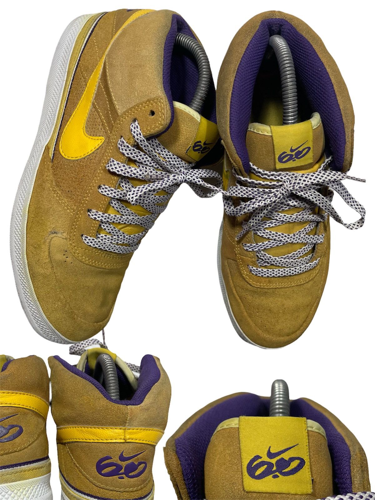 Vintage Vintage Nike 6.0 Mavrk Mid Lakers Yellow Purple Size US 8.5 / EU 41-42 - 1 Thumbnail