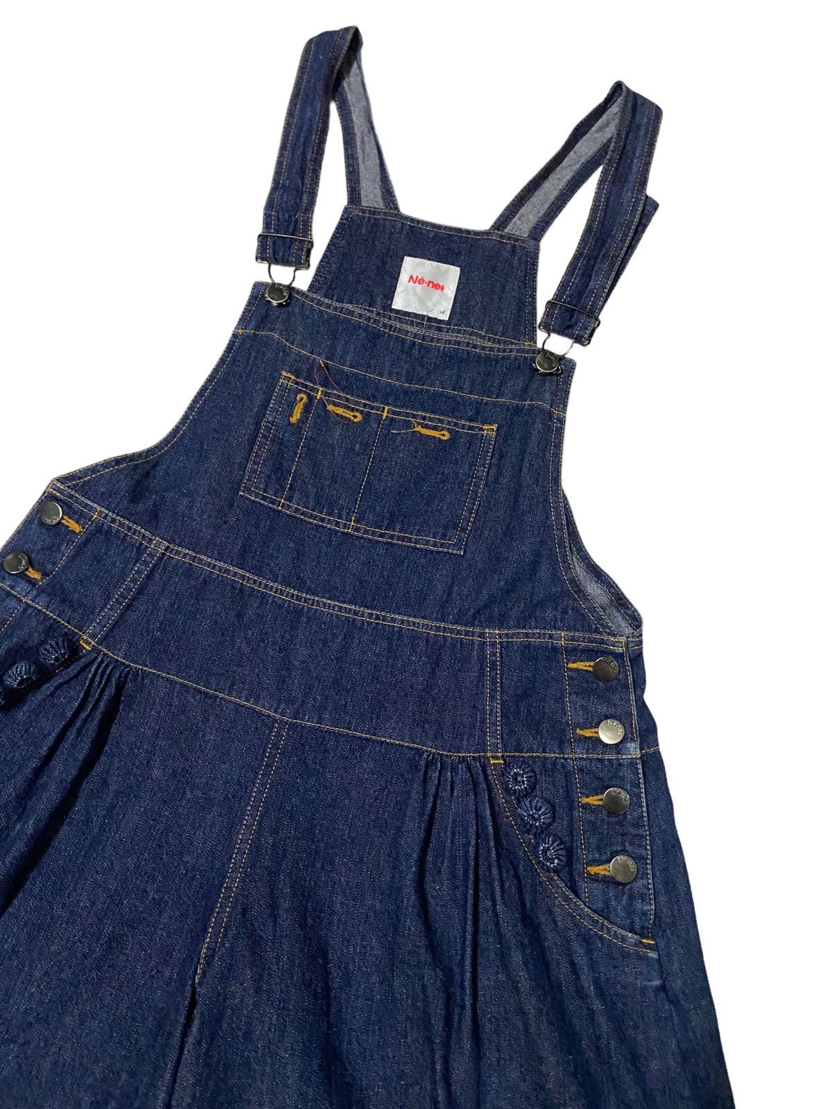Issey Miyake 💥Issey Miyake Ne Net Jumpsuit Wide Denim Size 34" / US 12 / IT 48 - 5 Thumbnail