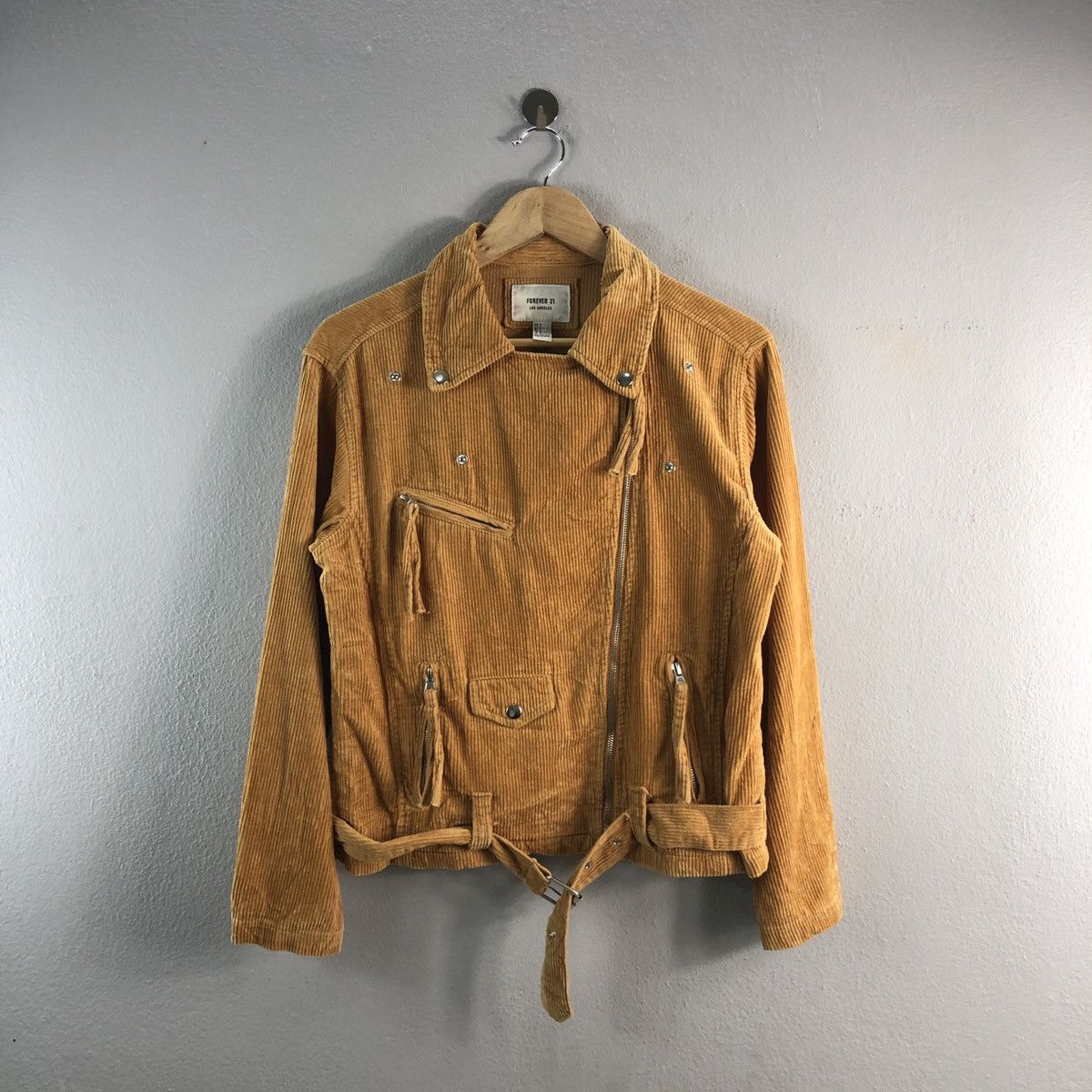 Forever 21 Double Collar Corduroy Style Punk Jacket
