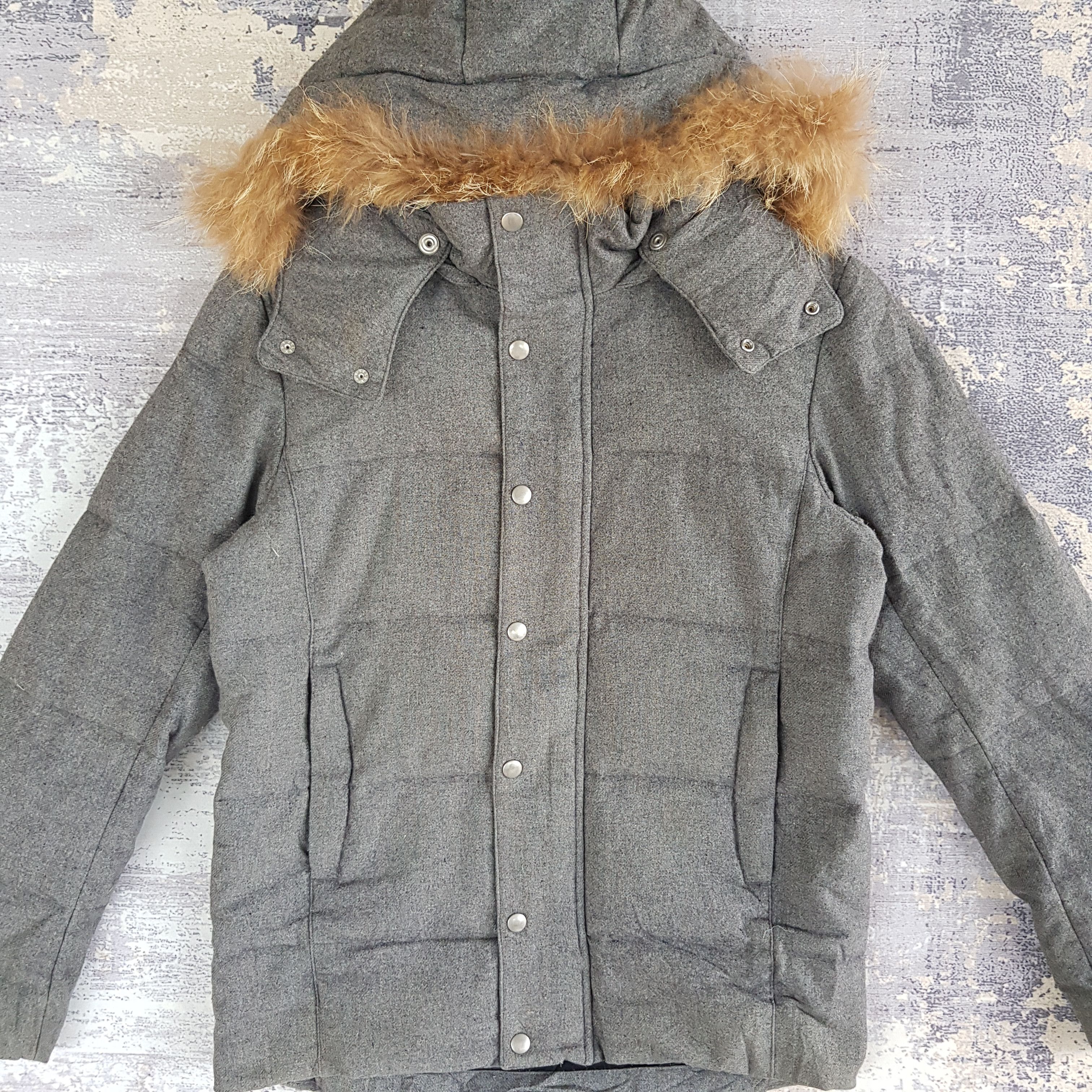 If Six Was Nine × Japanese Brand × Vintage Vintage Lui's Puffer Hoodie Shearling Parka Mod Wool Jacket Size US M / EU 48-50 / 2 - 3 Thumbnail