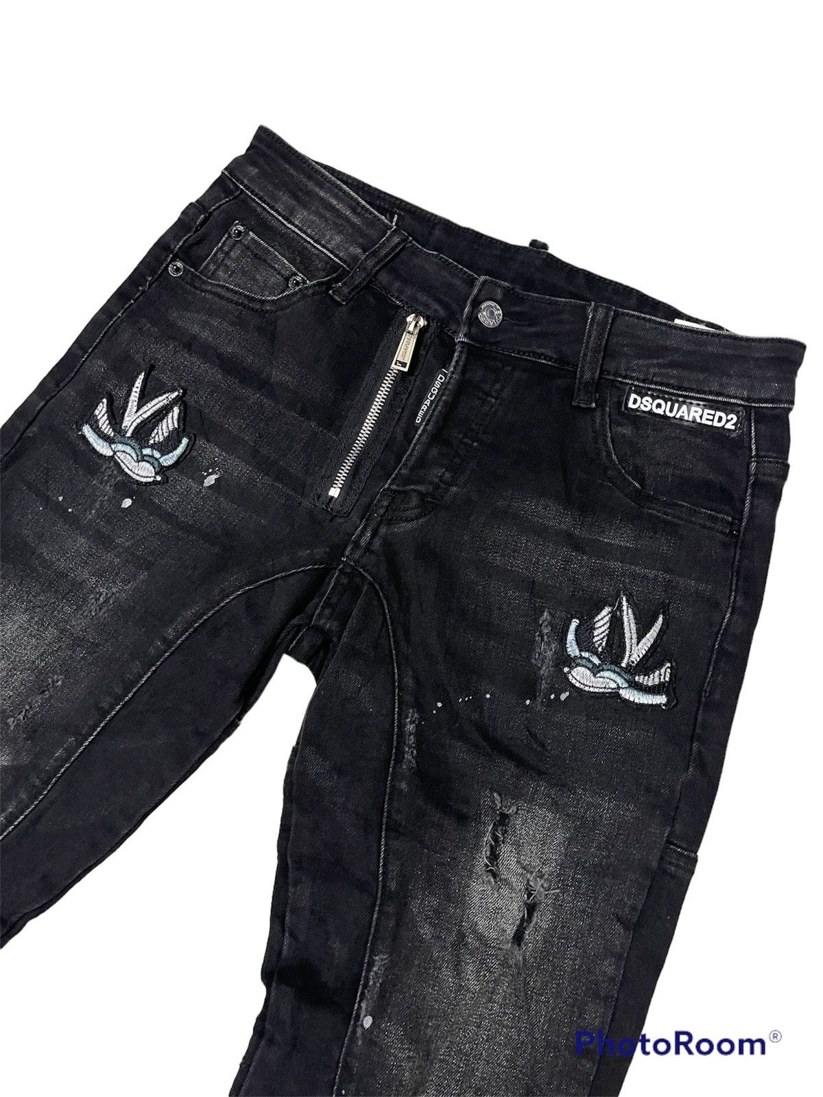 Dsquared2 × Le Grande Bleu (L.G.B.) Dsquared2 Distressed Patches Black Denim Size US 30 / EU 46 - 3 Thumbnail