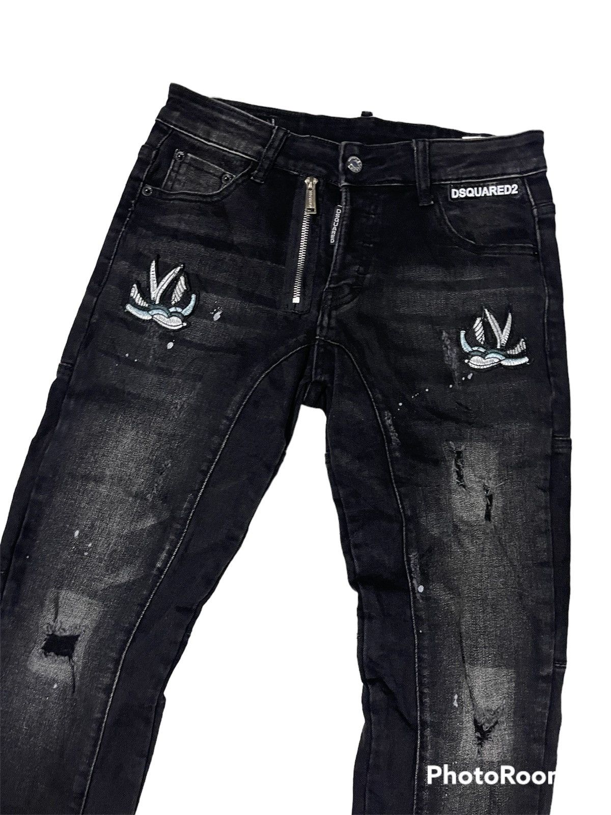 Dsquared2 × Le Grande Bleu (L.G.B.) Dsquared2 Distressed Patches Black Denim Size US 30 / EU 46 - 2 Thumbnail