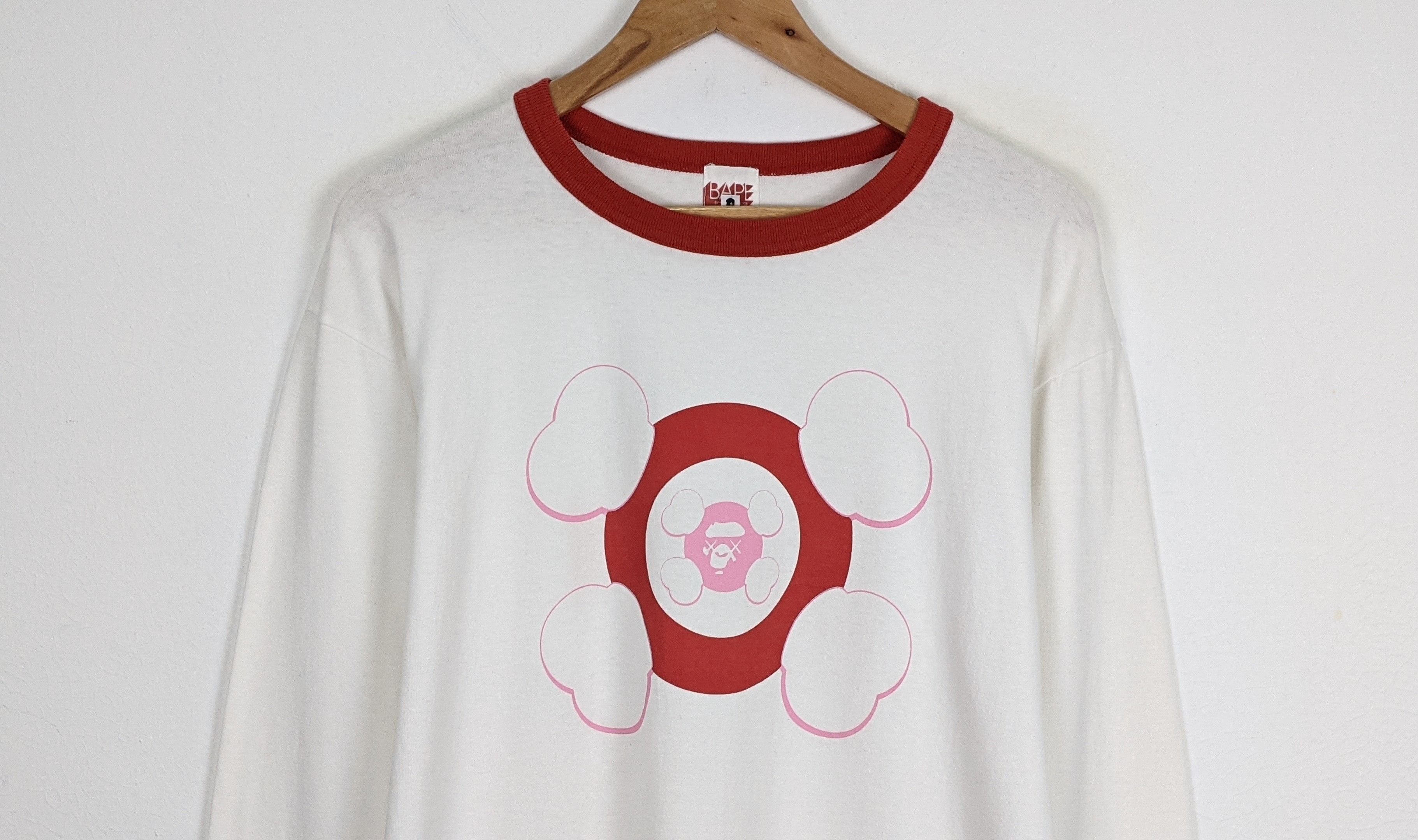 Bape × Kaws A Bathing Ape BAPE Kaws Ringer shirt Size US L / EU 52-54 / 3 - 3 Thumbnail