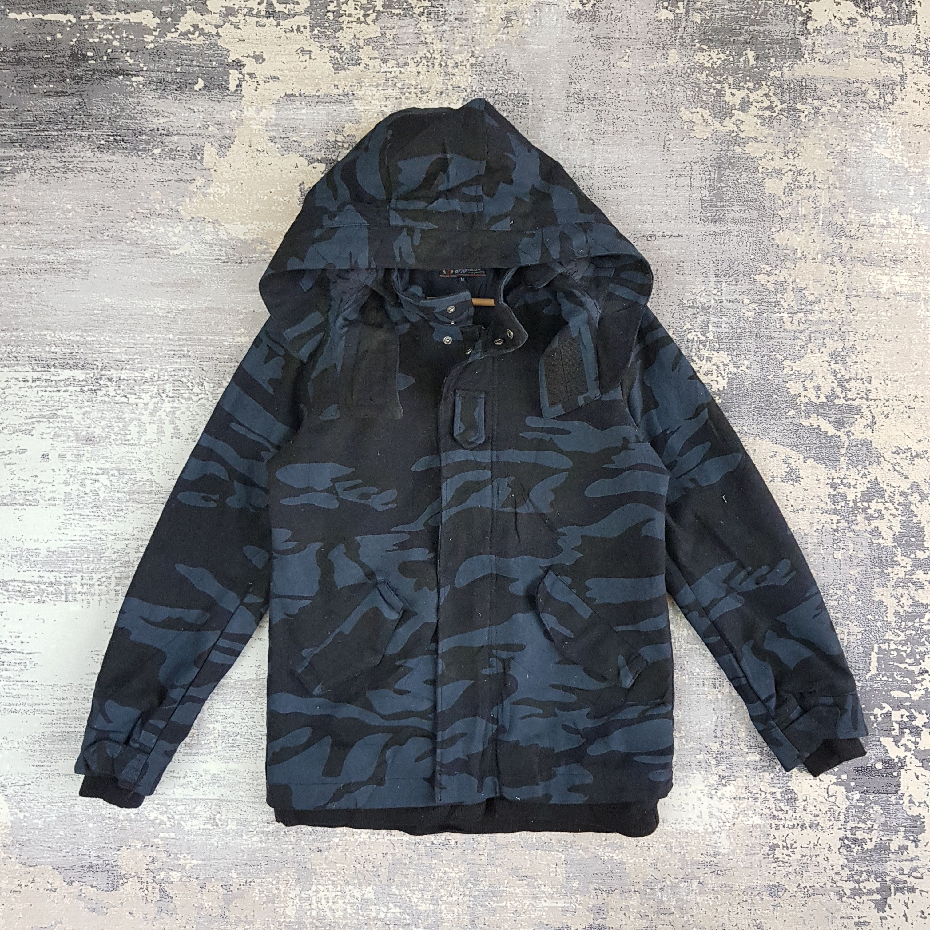 Suggestion Varsity Jacket Camouflage Hoodie Wool Jacket