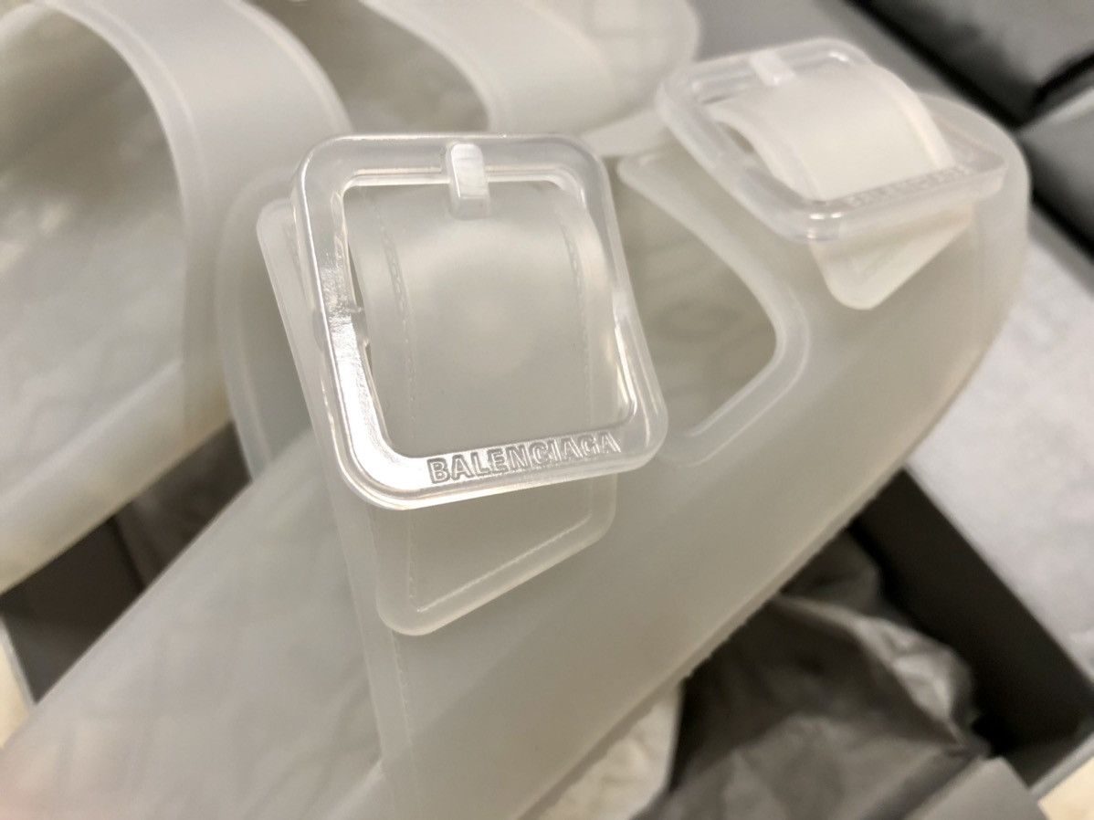 Balenciaga Mallorca Transparent Dual-Buckle Slide Sandals Size US 7 / EU 40 - 7 Thumbnail
