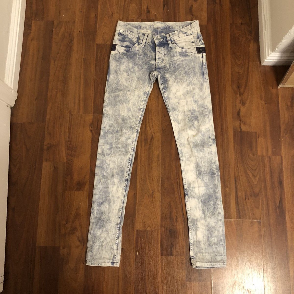 Hysteric Glamour Y2K low rise acid wash zip pocket skinny jeans Size 28" / US 6 / IT 42 - 1 Thumbnail
