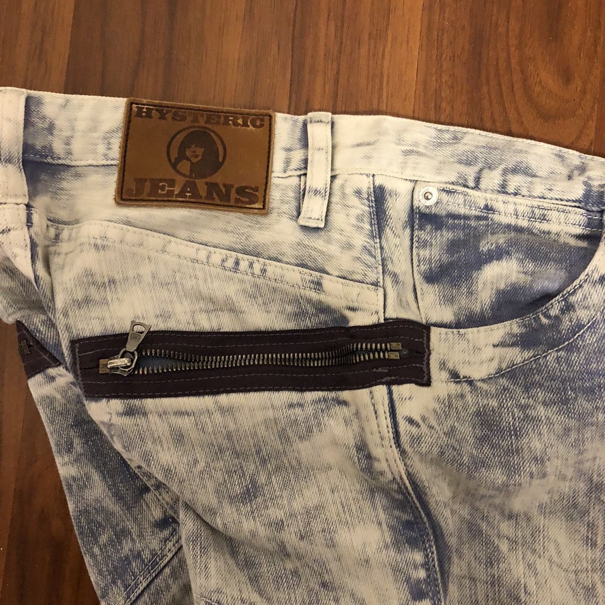 Hysteric Glamour Y2K low rise acid wash zip pocket skinny jeans Size 28" / US 6 / IT 42 - 4 Thumbnail