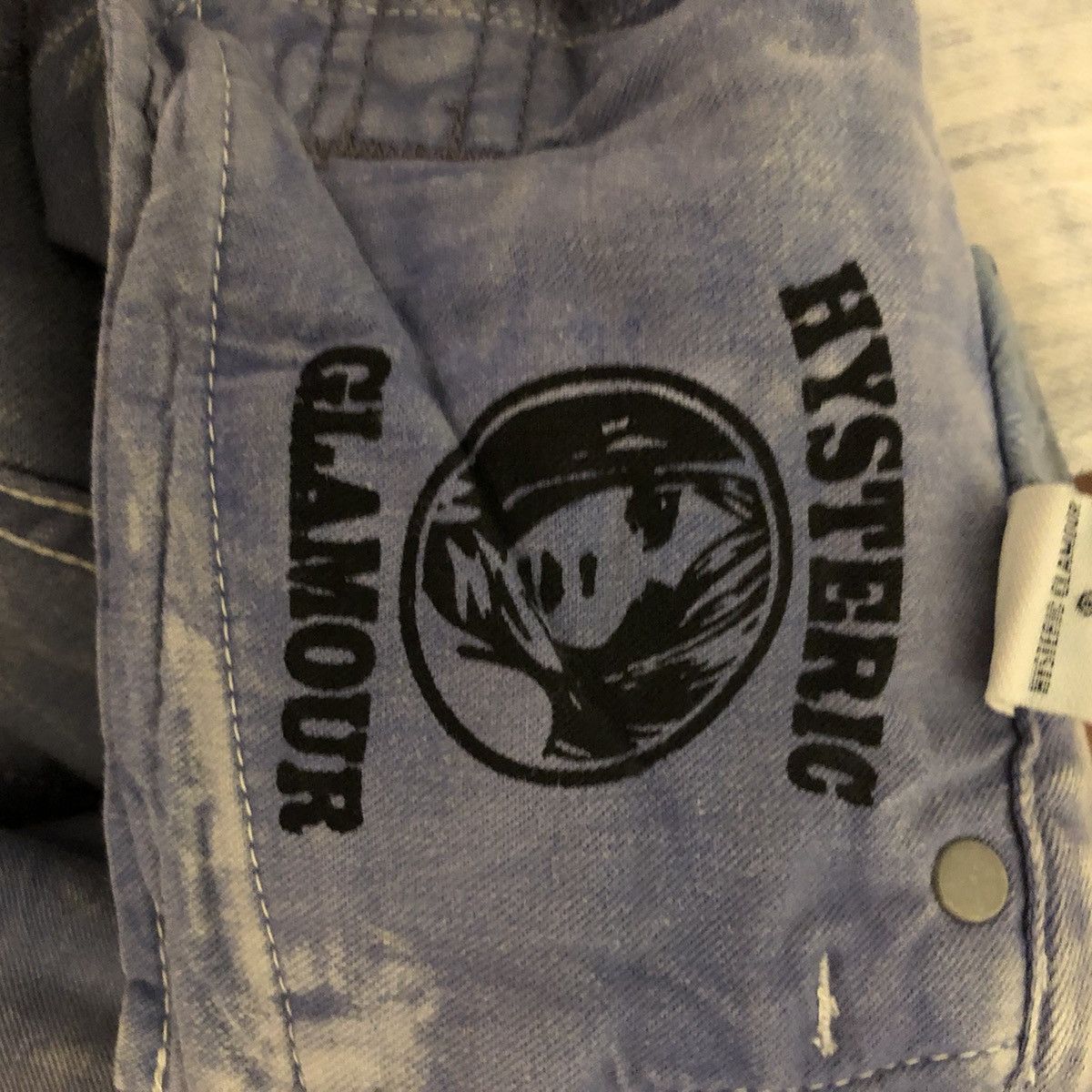 Hysteric Glamour Y2K low rise acid wash zip pocket skinny jeans Size 28" / US 6 / IT 42 - 12 Thumbnail