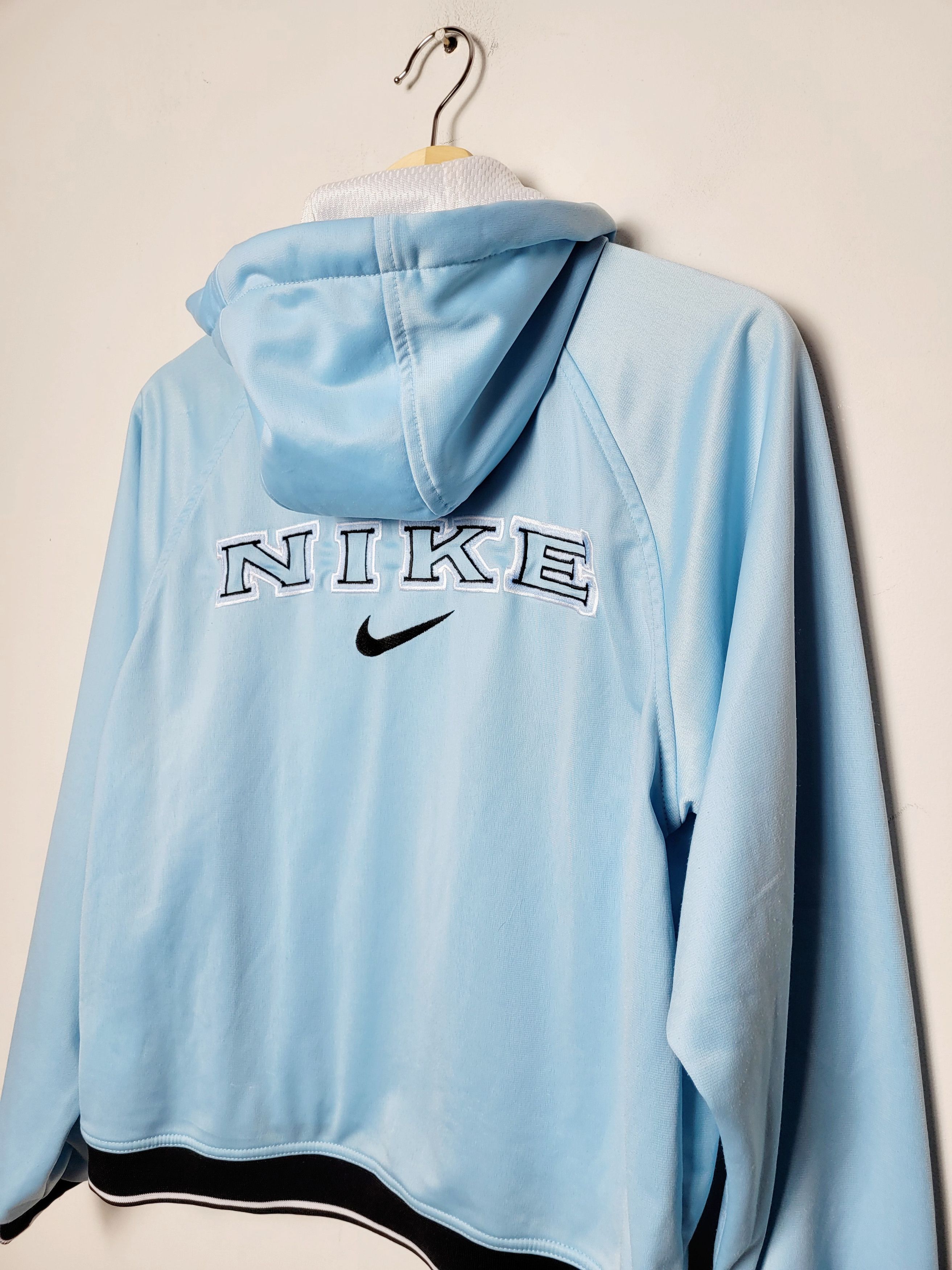 Nike × Vintage Nike Spellout Hoodie Vintage 90s Size S / US 4 / IT 40 - 2 Thumbnail