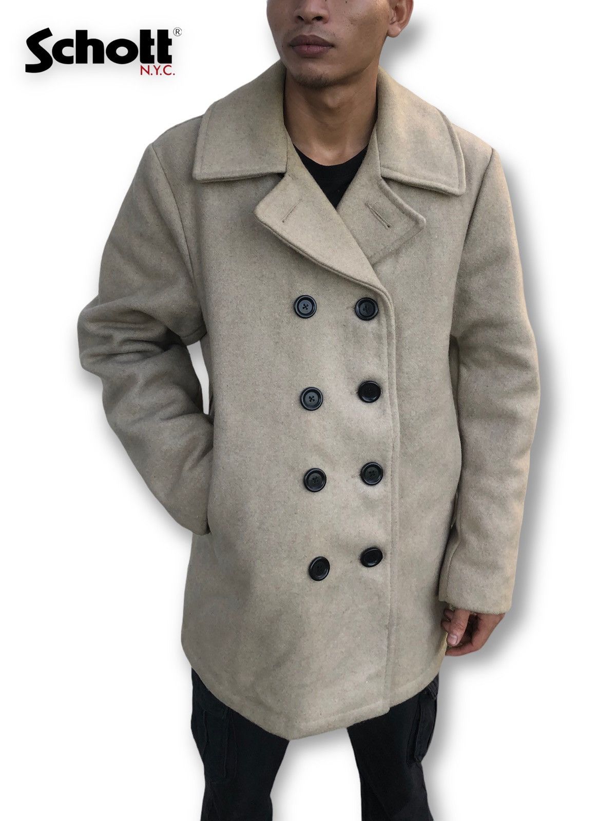Schott × Vintage 💥Vintage Schott us 740N Pea Jacket | Grailed