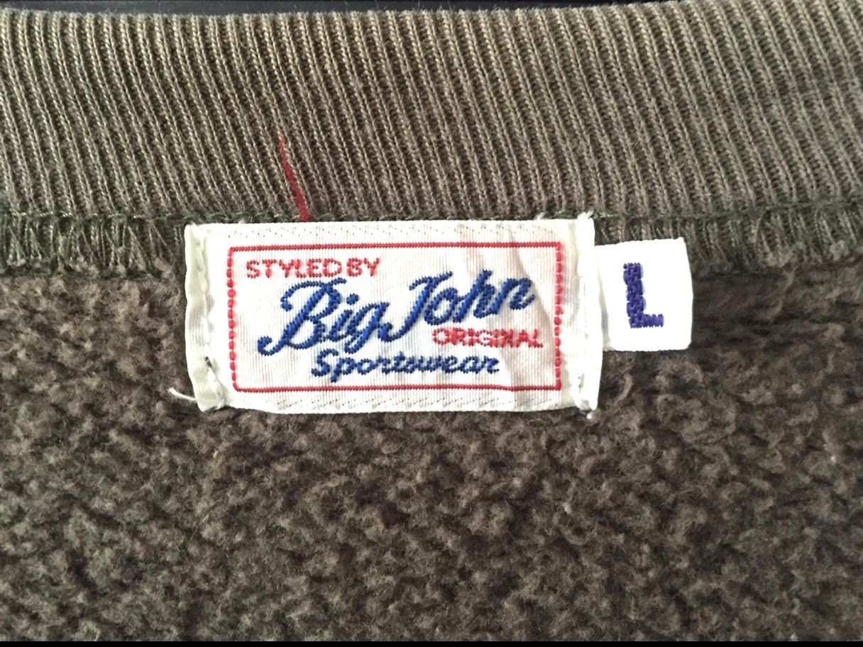 Big John × Japanese Brand Vintage Big John Army Green Crewneck Sweatshirt Size US M / EU 48-50 / 2 - 5 Thumbnail