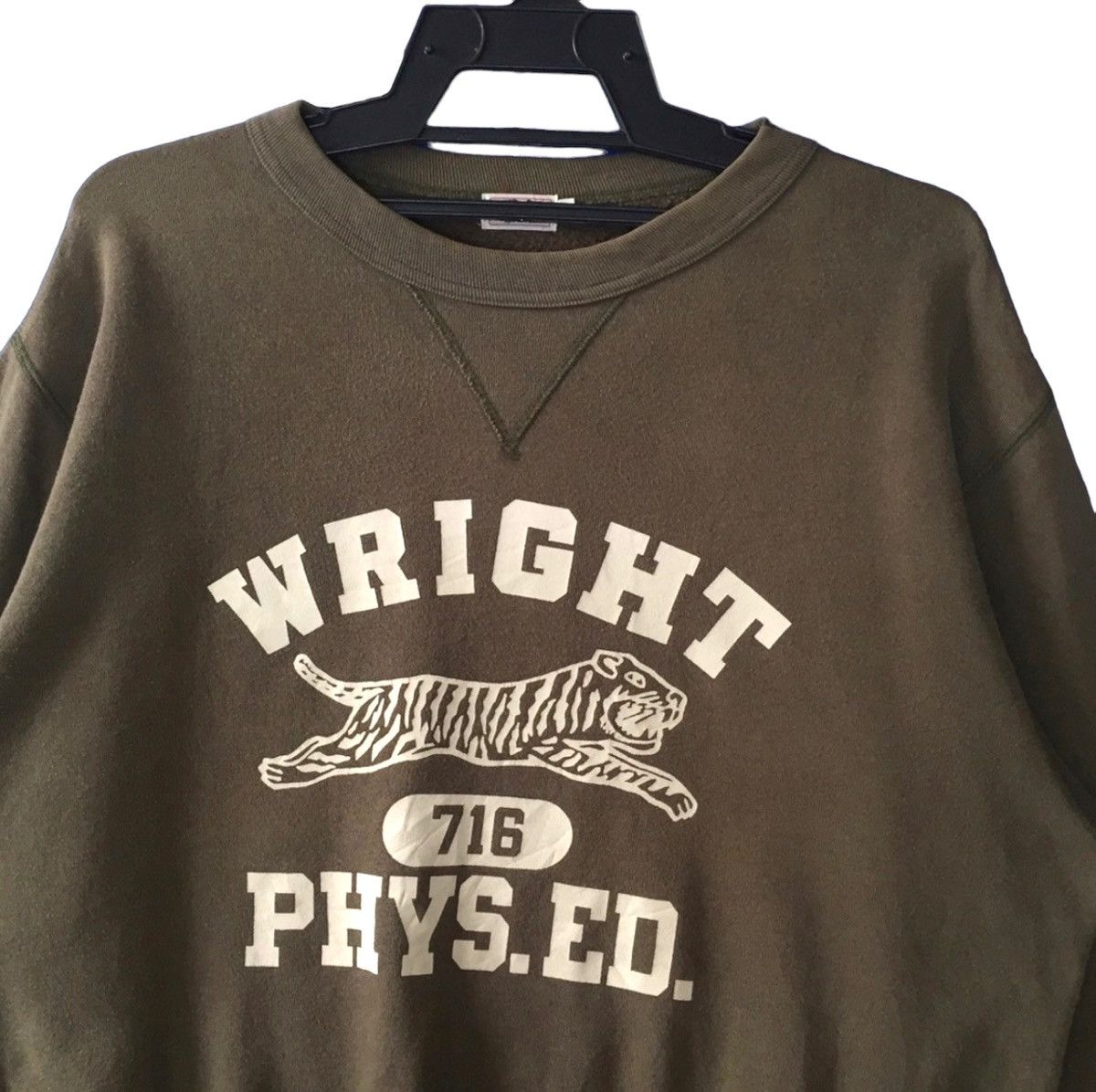 Big John × Japanese Brand Vintage Big John Army Green Crewneck Sweatshirt Size US M / EU 48-50 / 2 - 2 Thumbnail