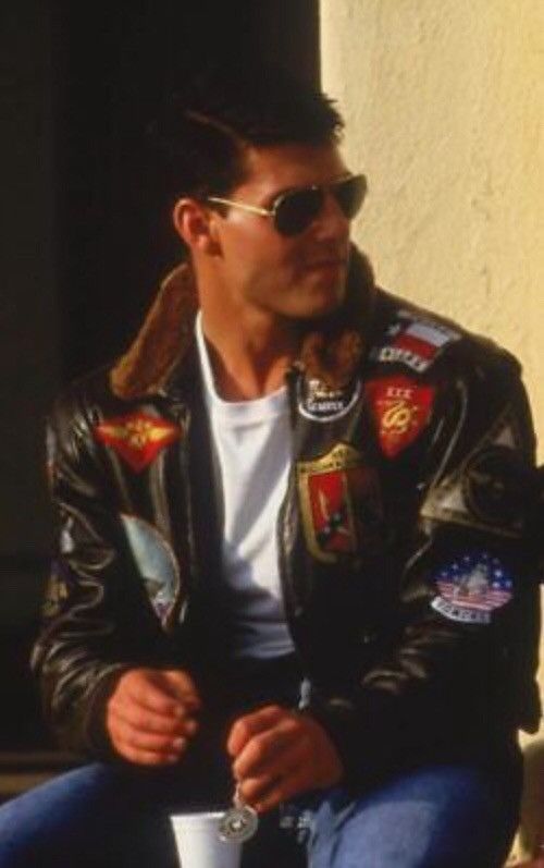 Vintage US Air Force Tom Cruise TopGun Bomber Leather Jacket