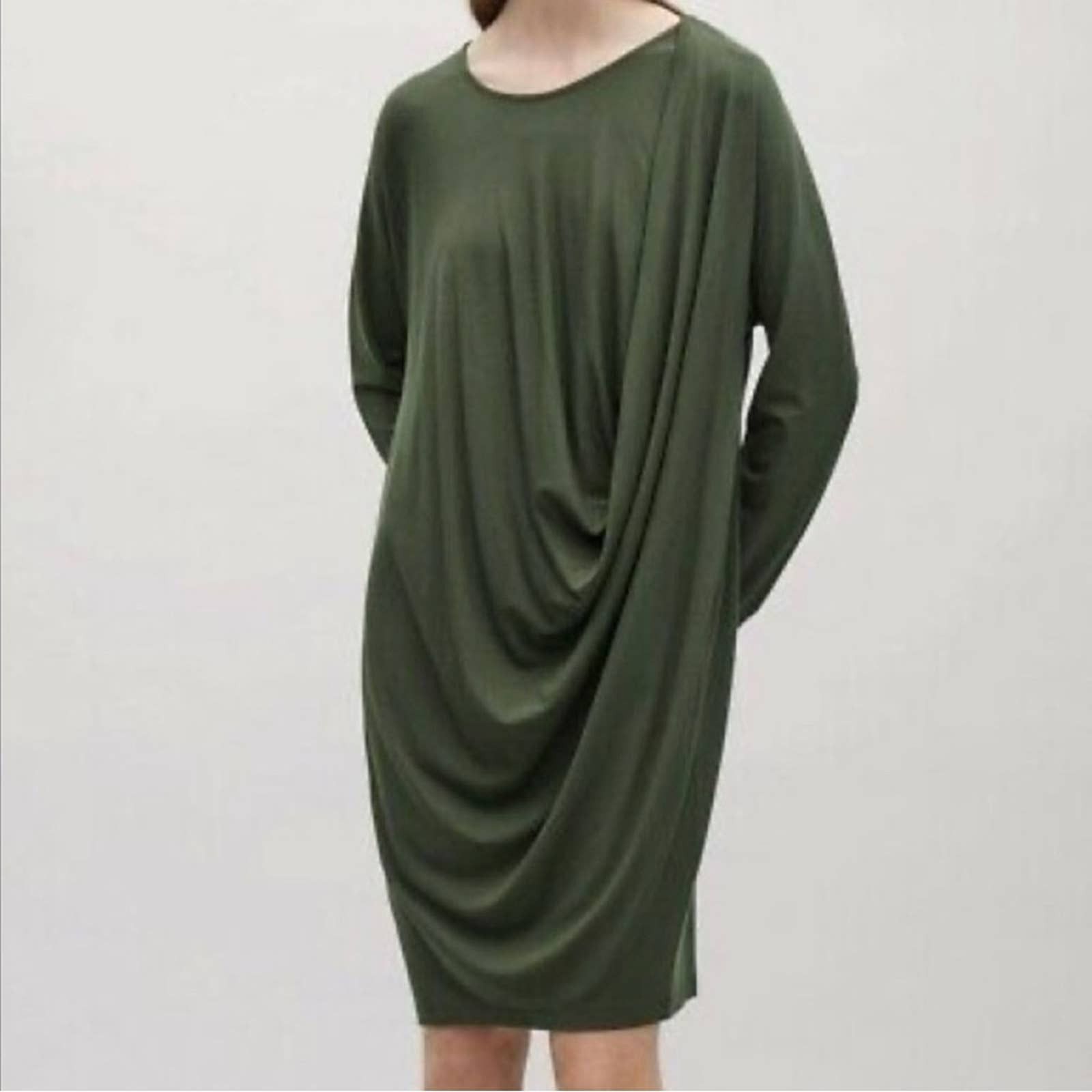 slim fit dress slacks COS NWT $120 Green Sleeveless High Neck Pullover Stretch Mini Bodycon – Brie main image 1